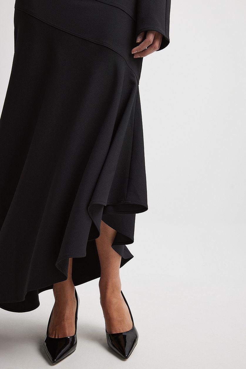 Woven Asymmetric Midi Skirt Product Image