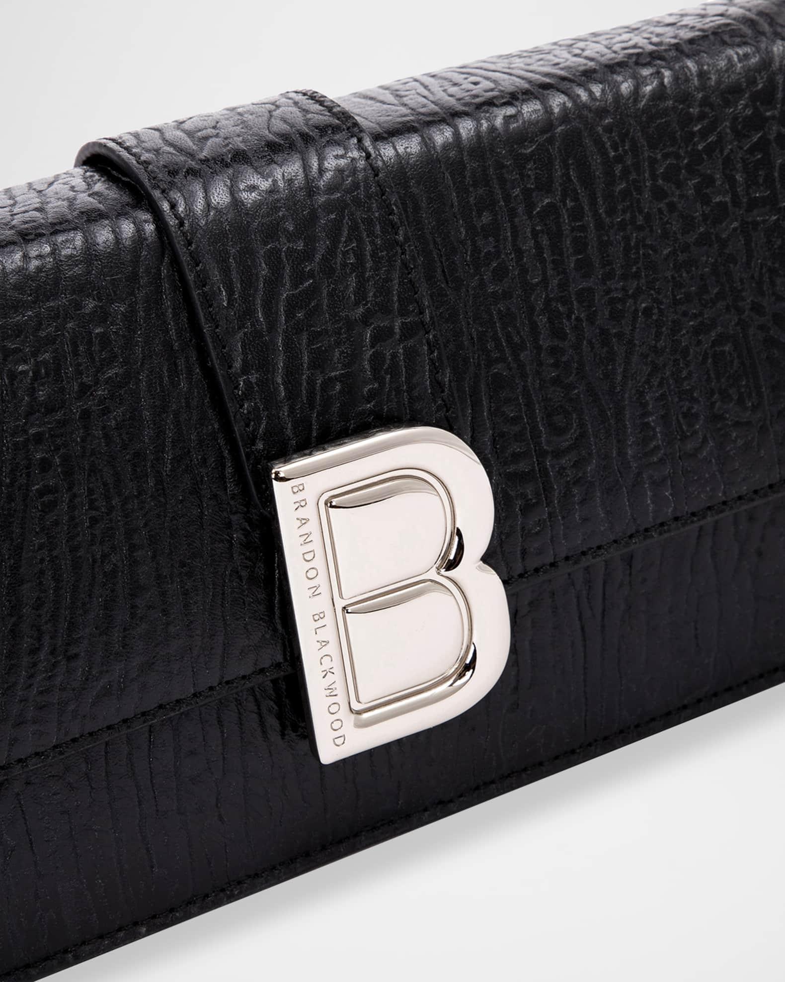 Nia Bark-Textured Leather Shoulder Bag Product Image