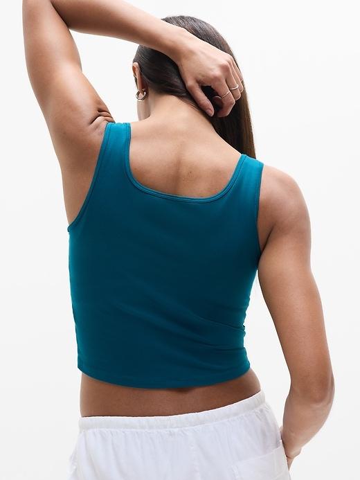 Signature Rib Square Neck Crop Tank Product Image