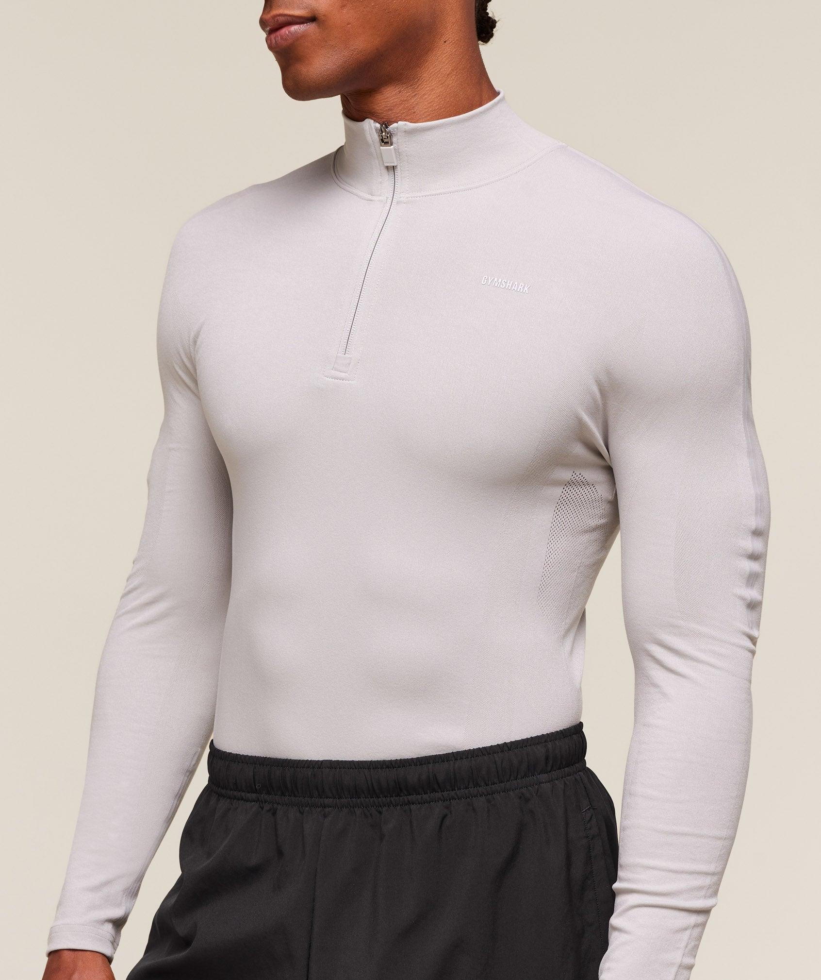 Gymshark everywear Warp Knit 1/4 Zip - Tame Grey Male Product Image