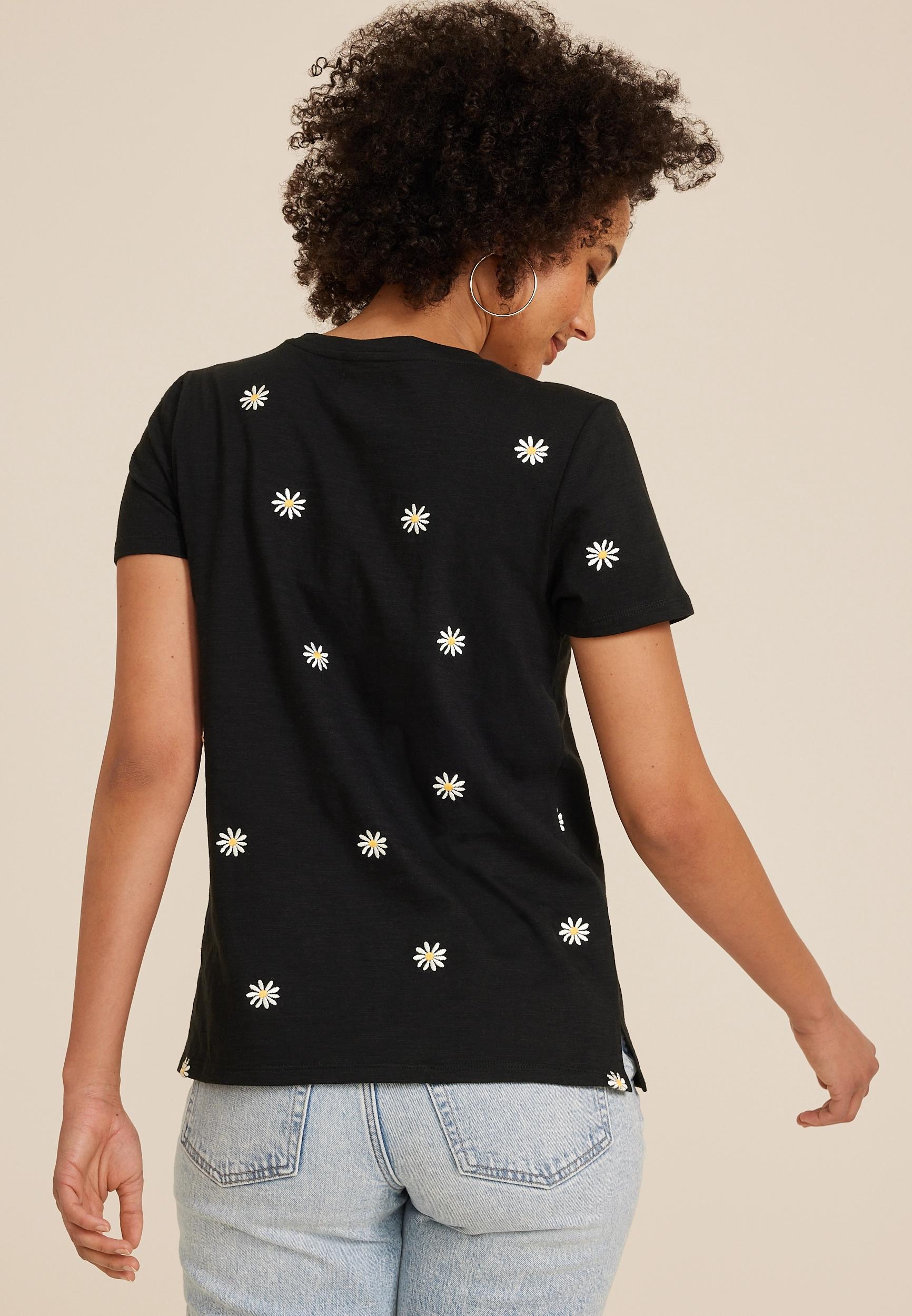 24/7 Dawson Embroidered Floral Crew Neck Tee Product Image