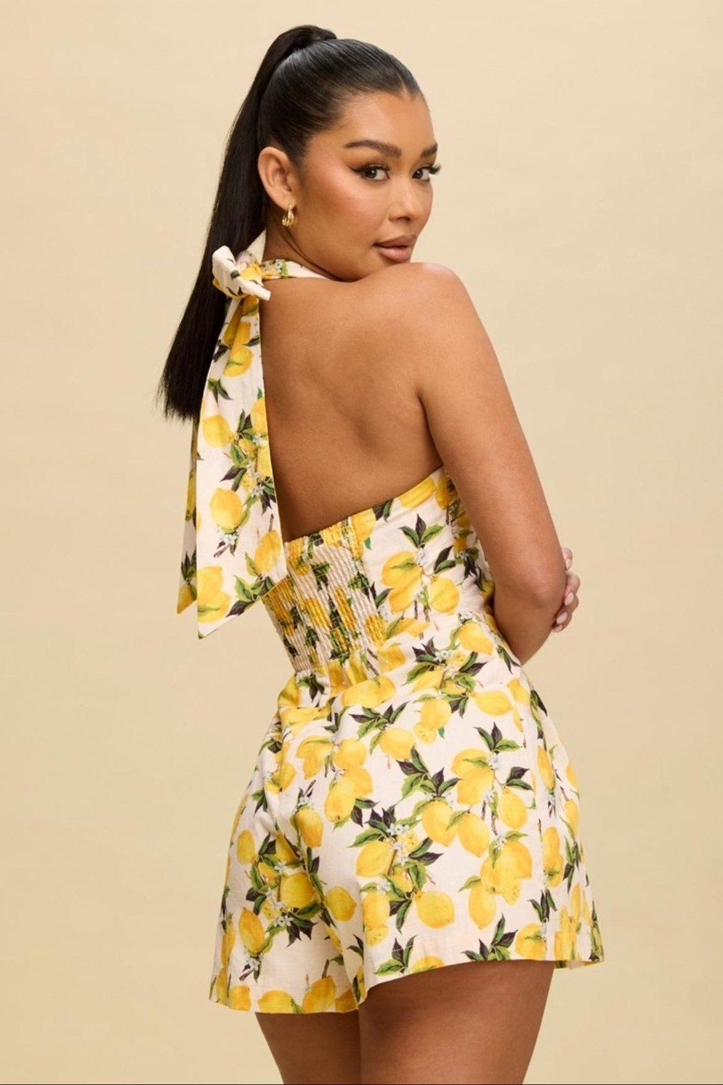 Lemon Halter Romper Product Image