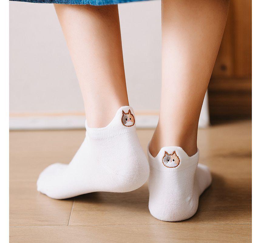 Cat Embroidered Socks Product Image