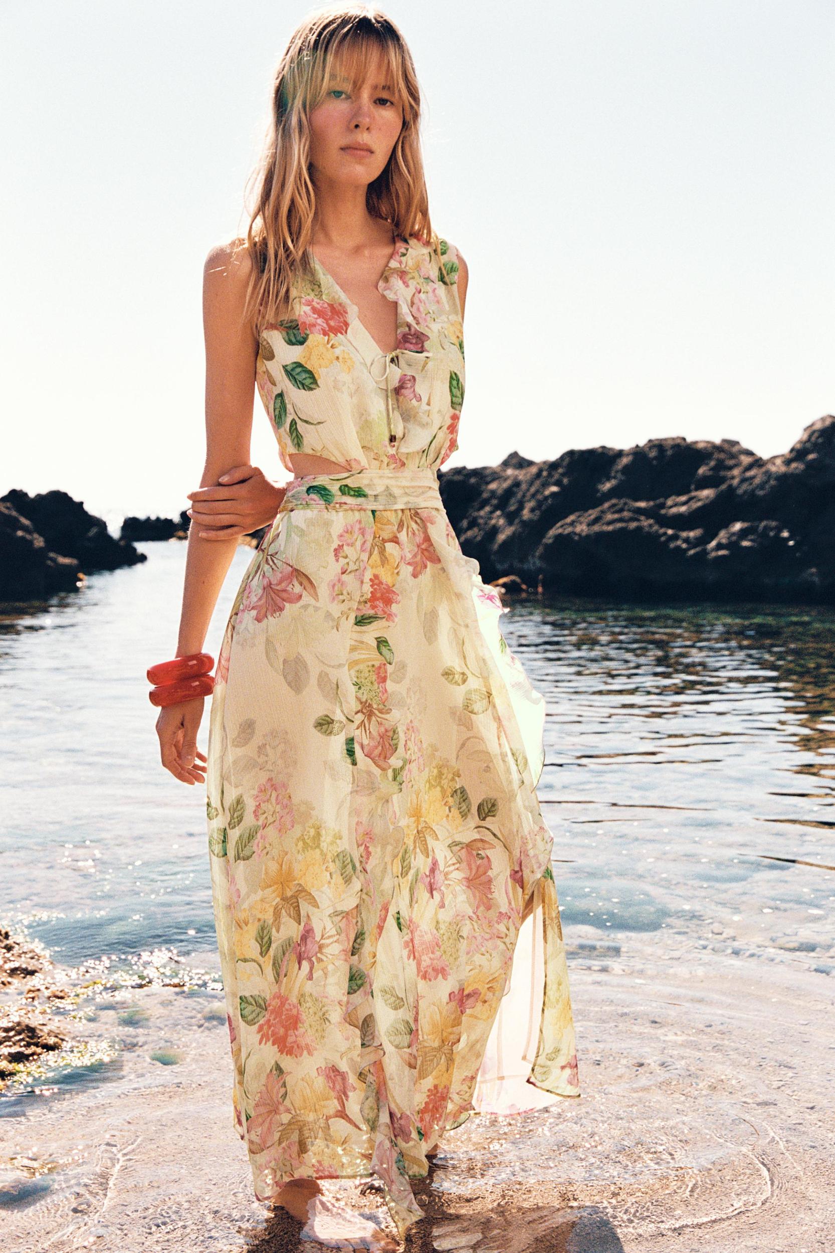 FLORAL PRINT CUT OUT DRESS Product Image