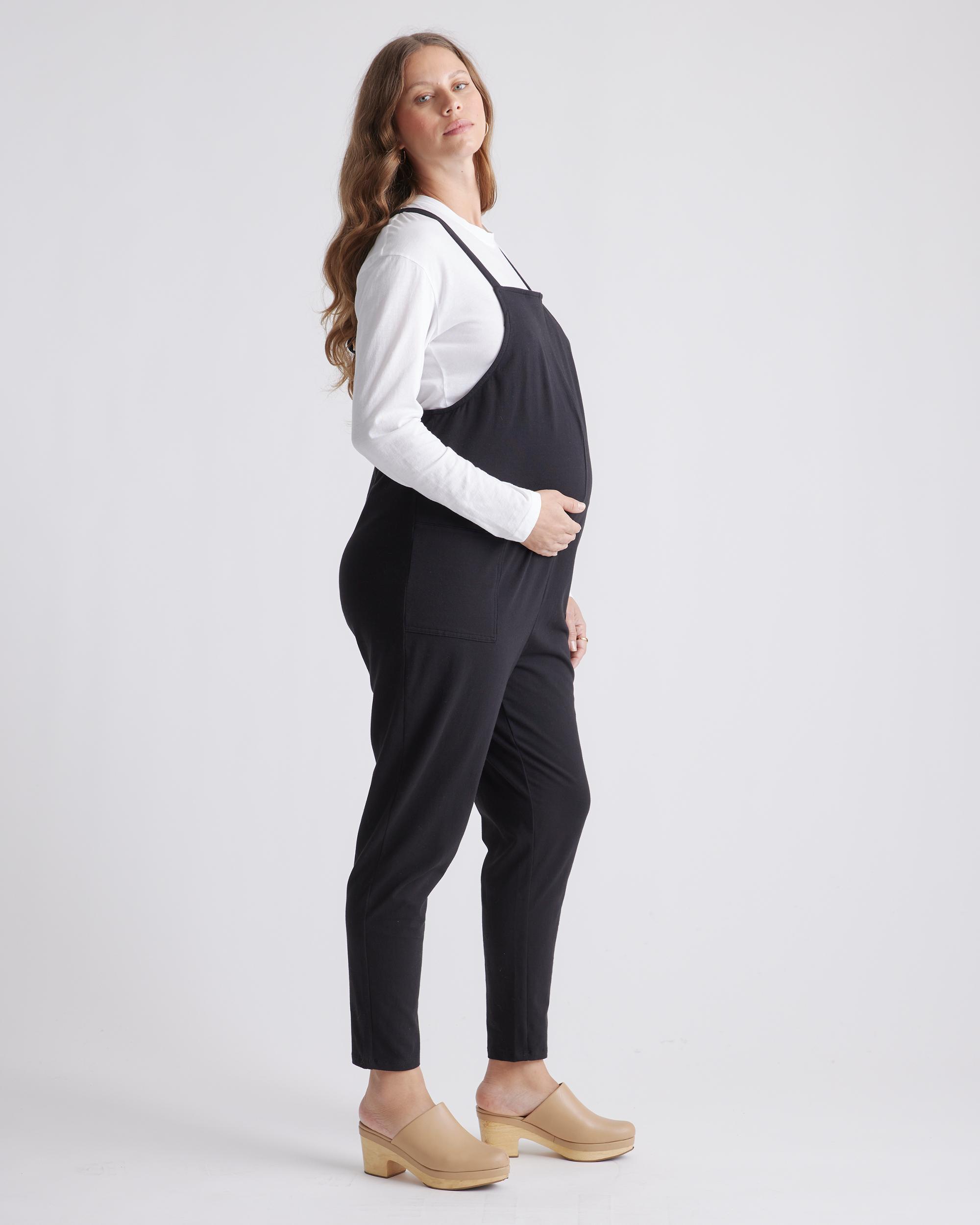 Quince | Women's Maternity Overalls Size XS, Organic Cotton Product Image