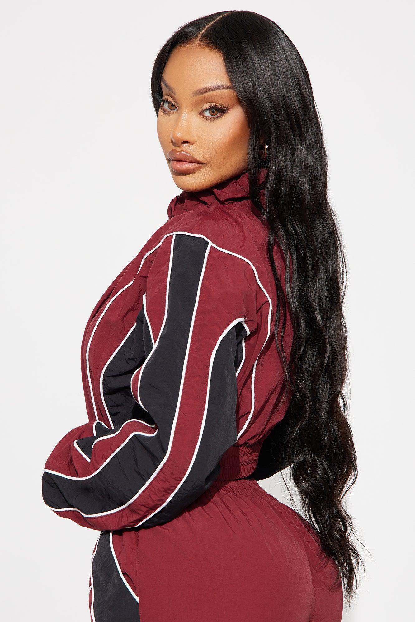 New Era Colorblock Windbreaker Jacket - Burgundy/combo Product Image