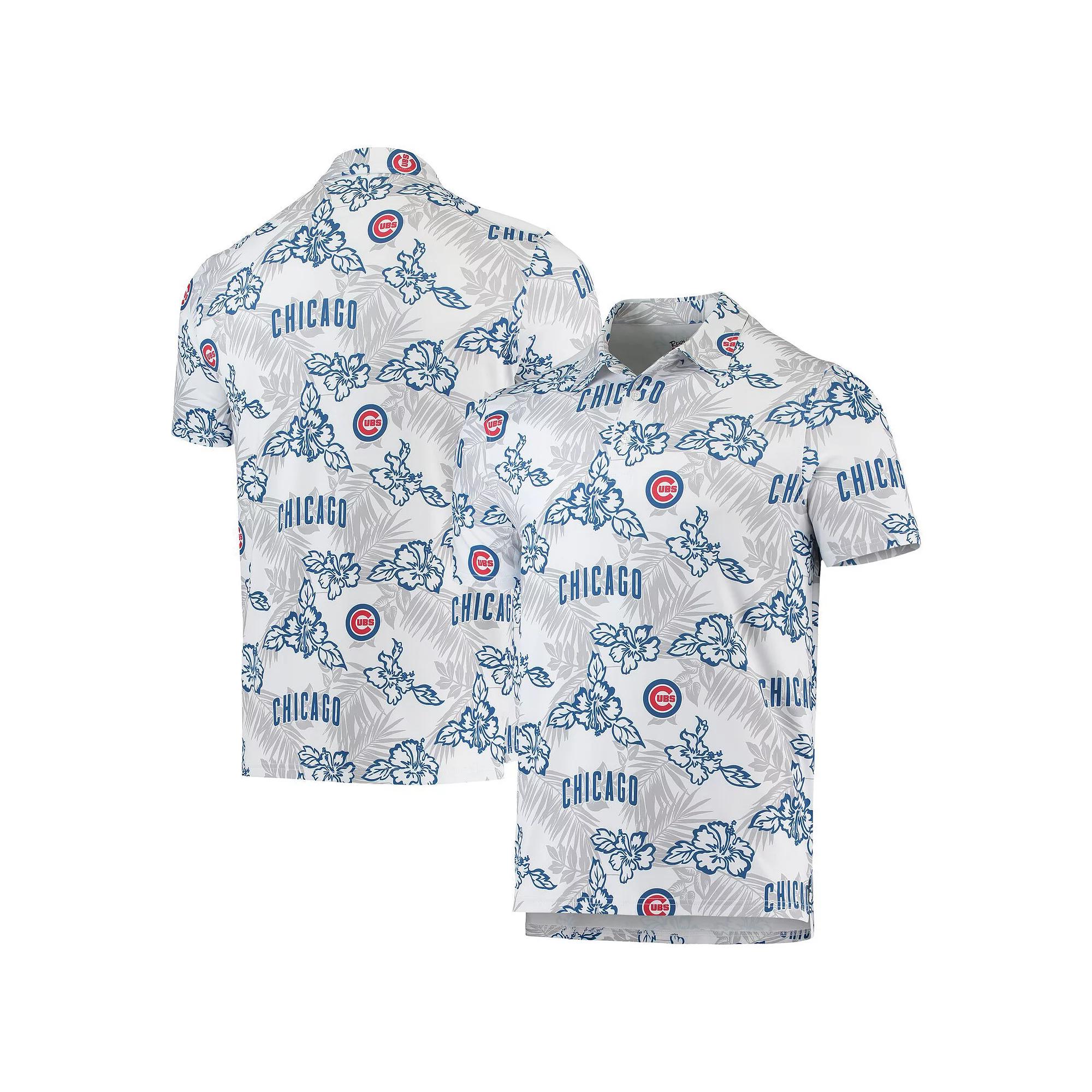 Men's Reyn Spooner White Chicago Cubs Performance Polo, Size: XL Product Image