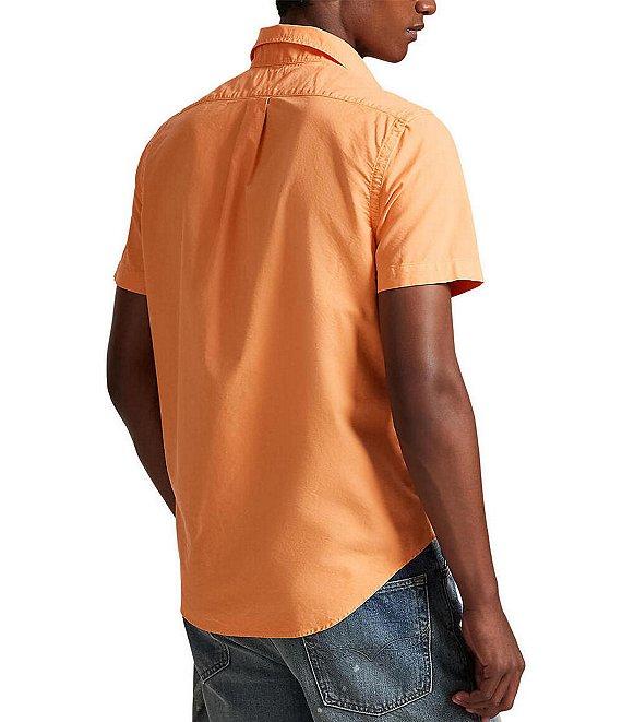Polo Ralph Lauren Solid Garment-Dye Oxford Short Sleeve Woven Shirt Product Image