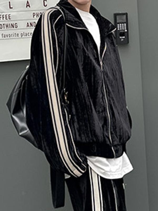 Men's Piping Detail Long Sleeve Tracksuit Set Product Image