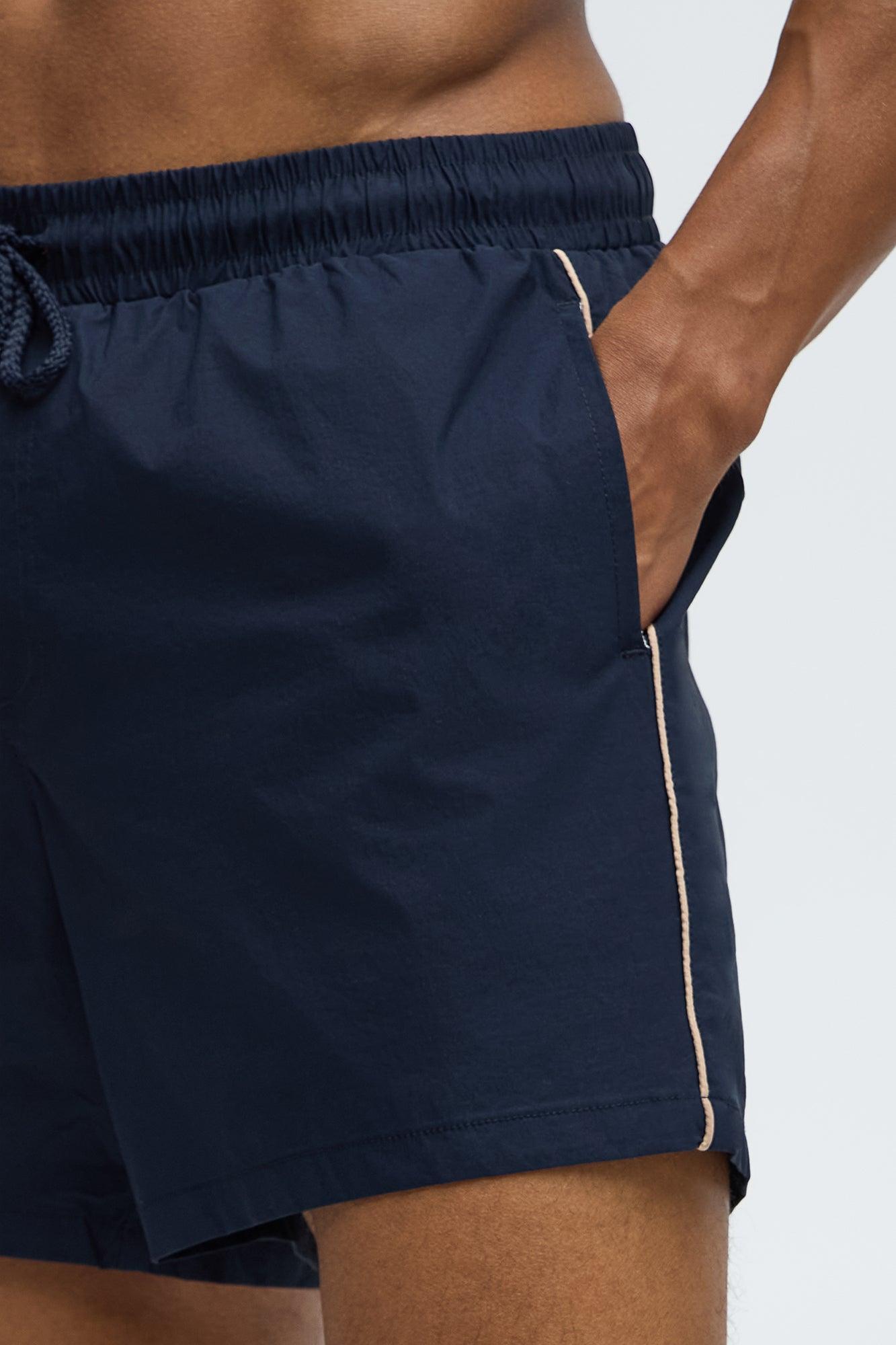 Track Flex Swim Trunk Mid - Navy Product Image