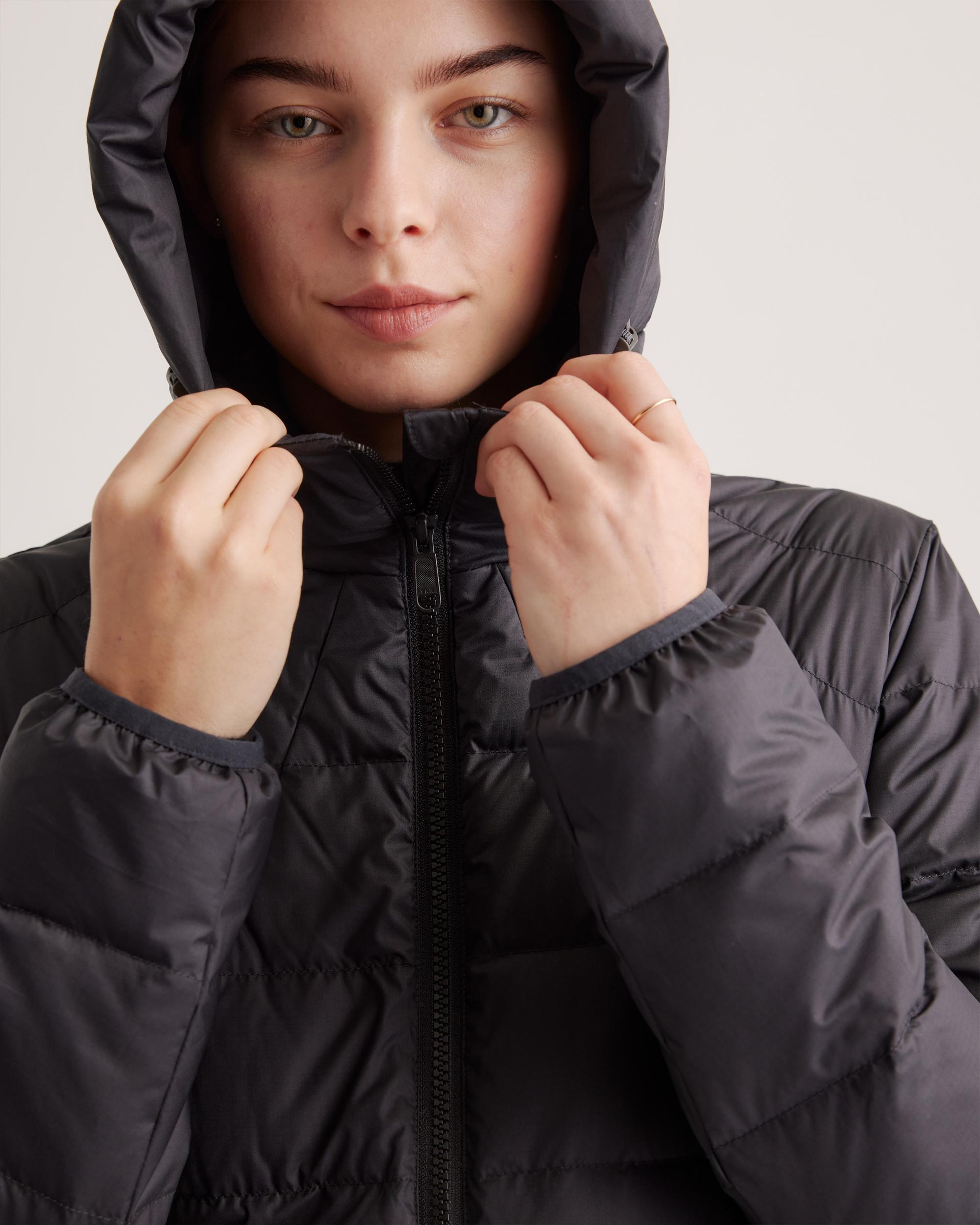 Quince | Women's Lightweight Down Packable Puffer Hooded Jacket Recycled Polyester Product Image