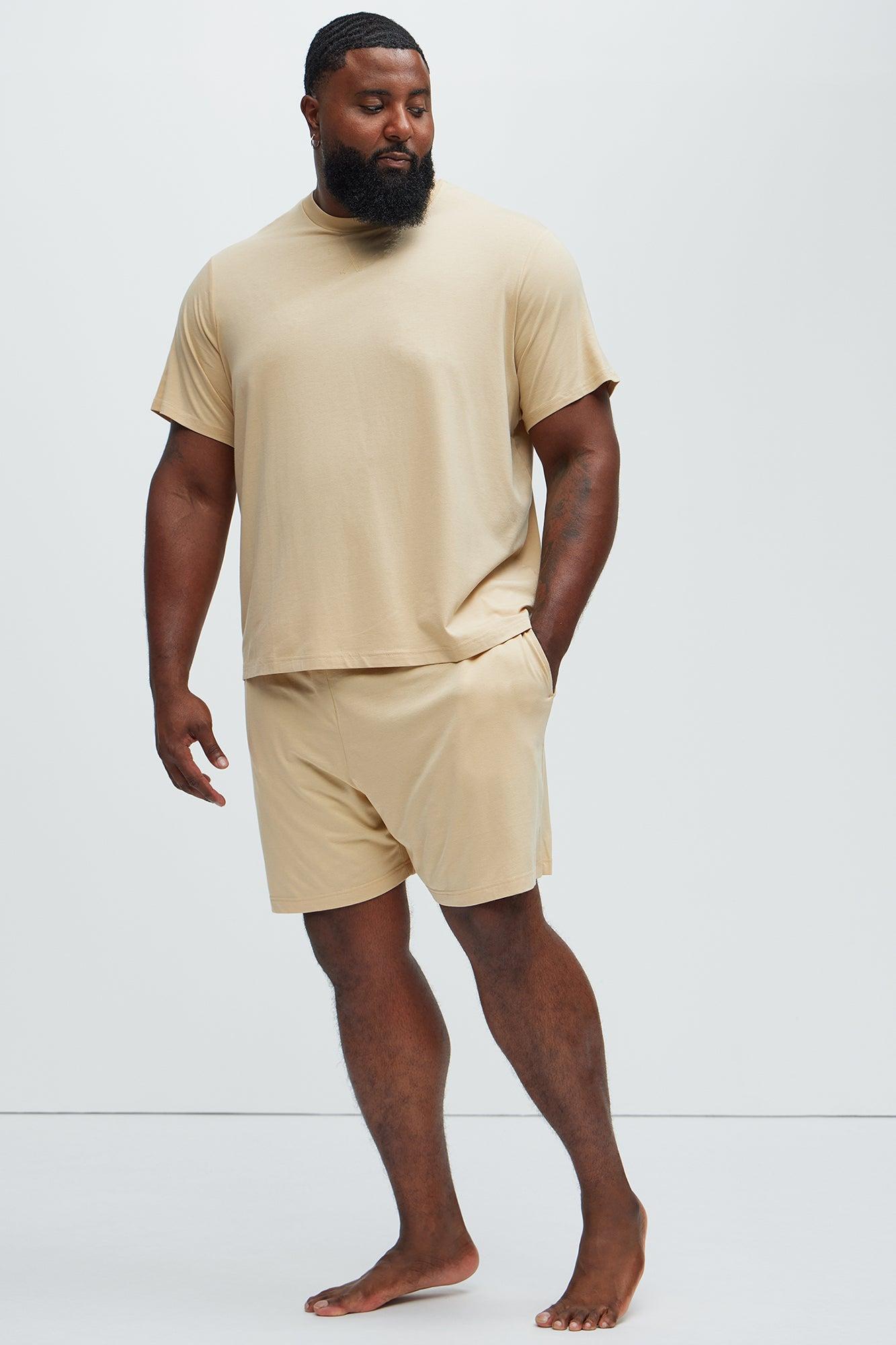 Essential Modal Lounge Shorts - Khaki Product Image