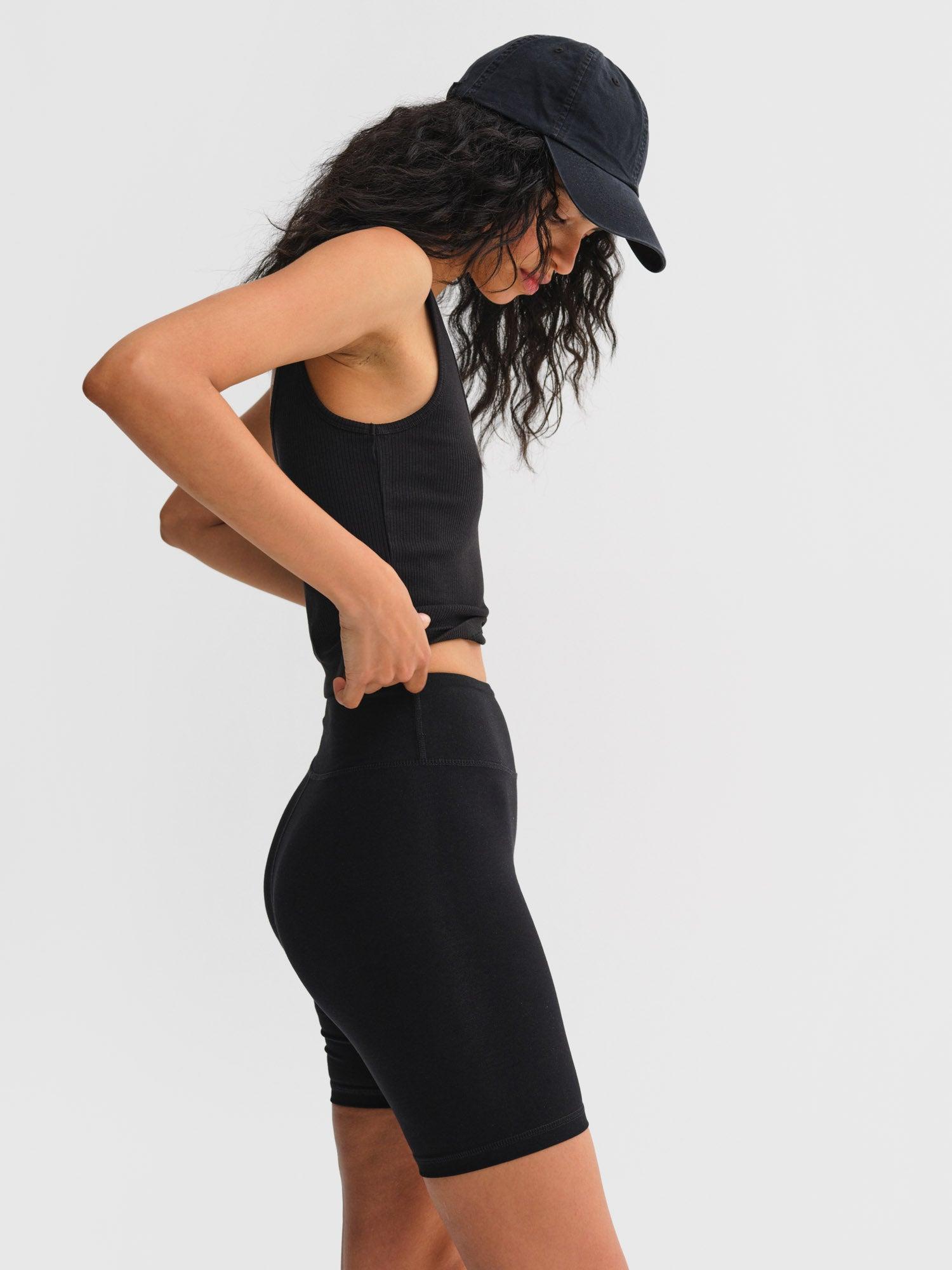 Tencel Rib Crop V-Tank Female Product Image