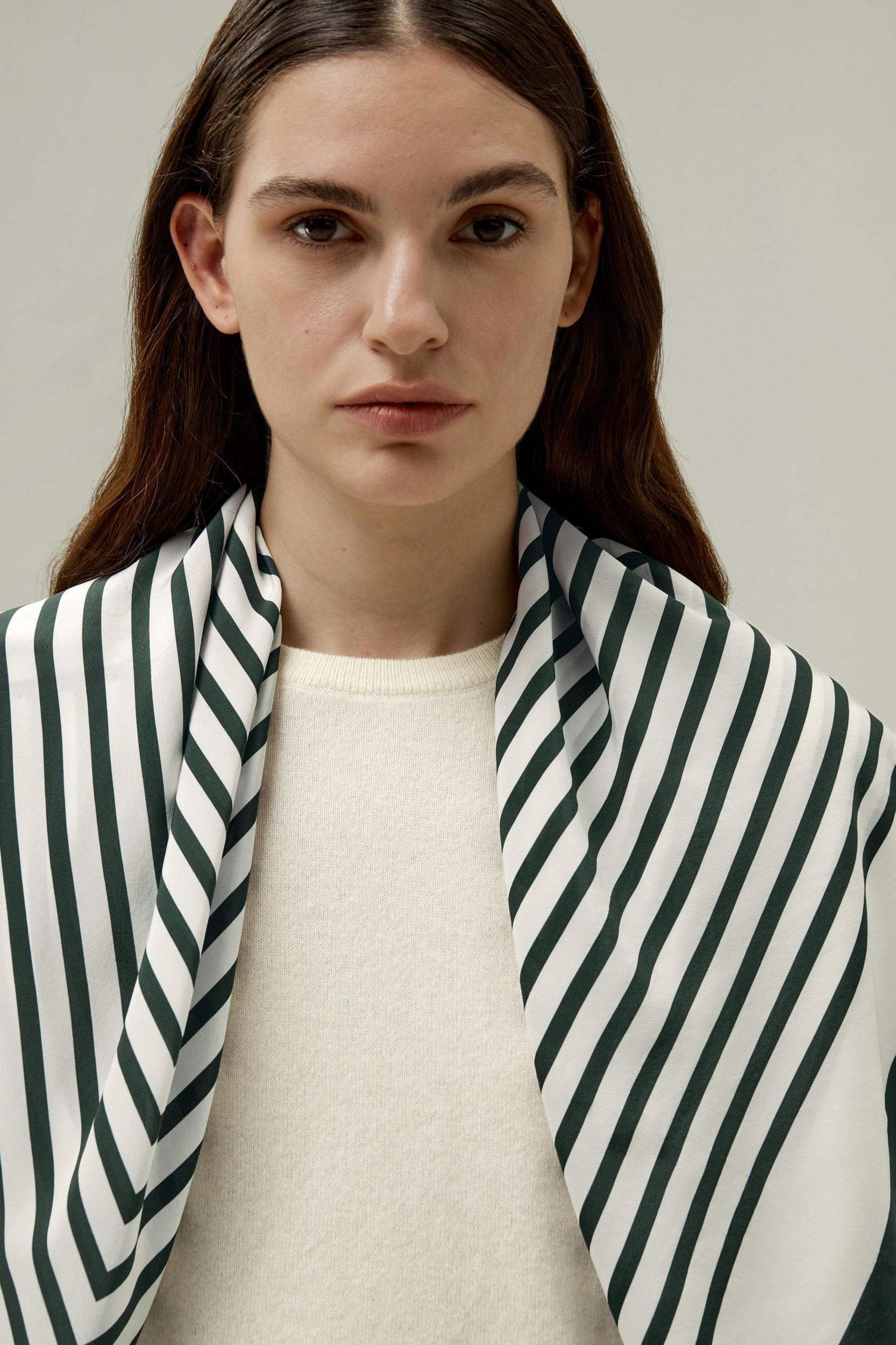 Mid-Century Pattern Silk Scarf Product Image