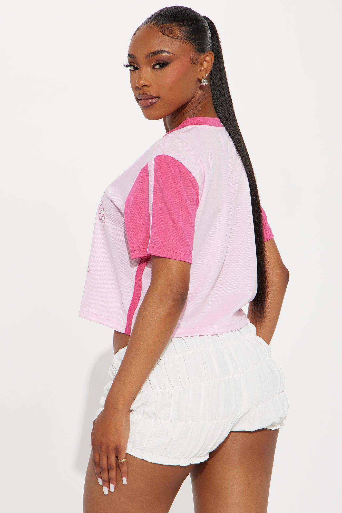 Strawberry Shortcake Striped Jersey Tee - Pink/combo Product Image