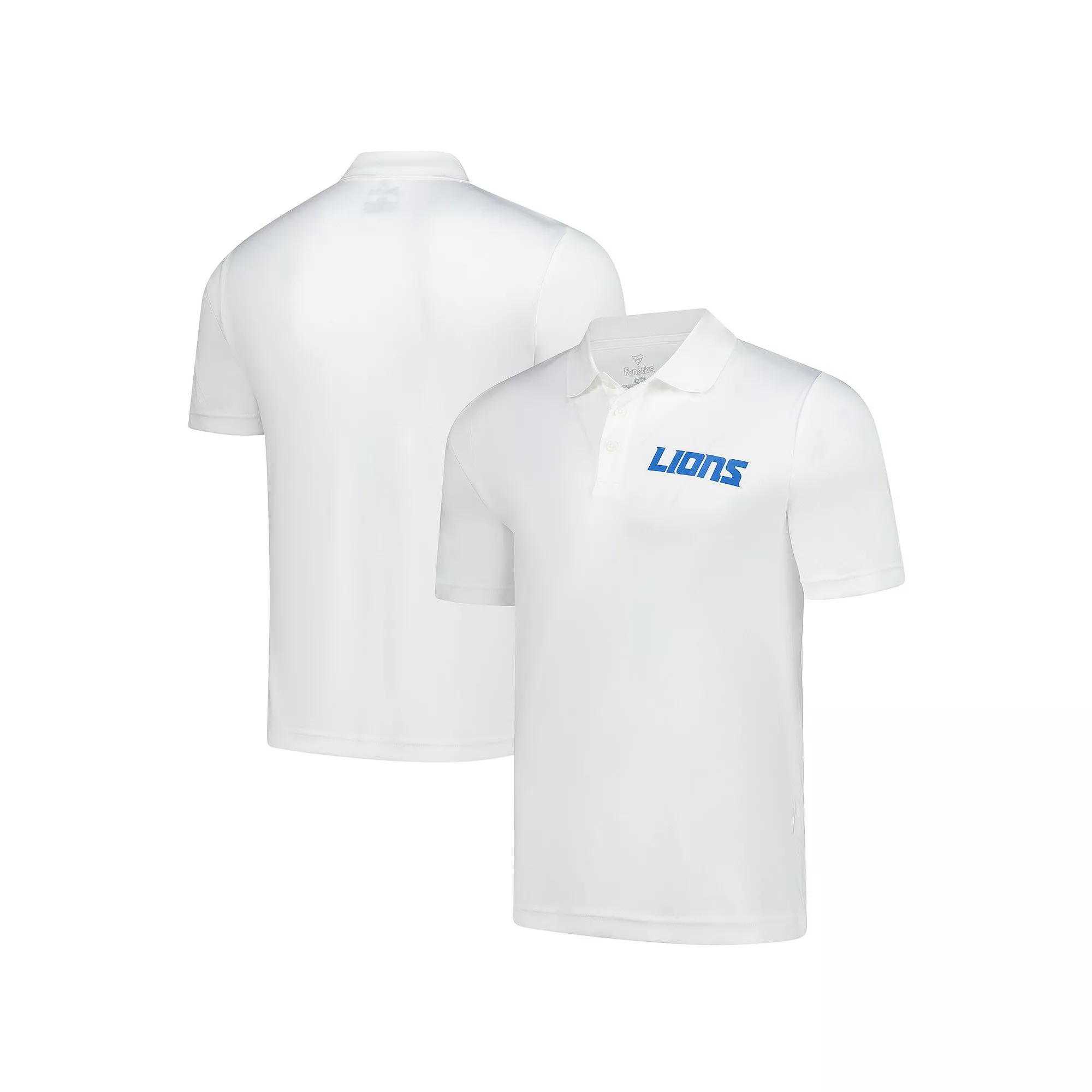Men's Fanatics White Detroit Lions Polo,  Product Image