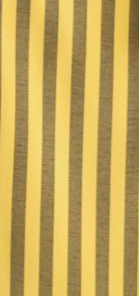 Mustard Black Bold Stripe French Cuff Dress Shirt with Tie, Cuff Links and Pocket Square Product Image