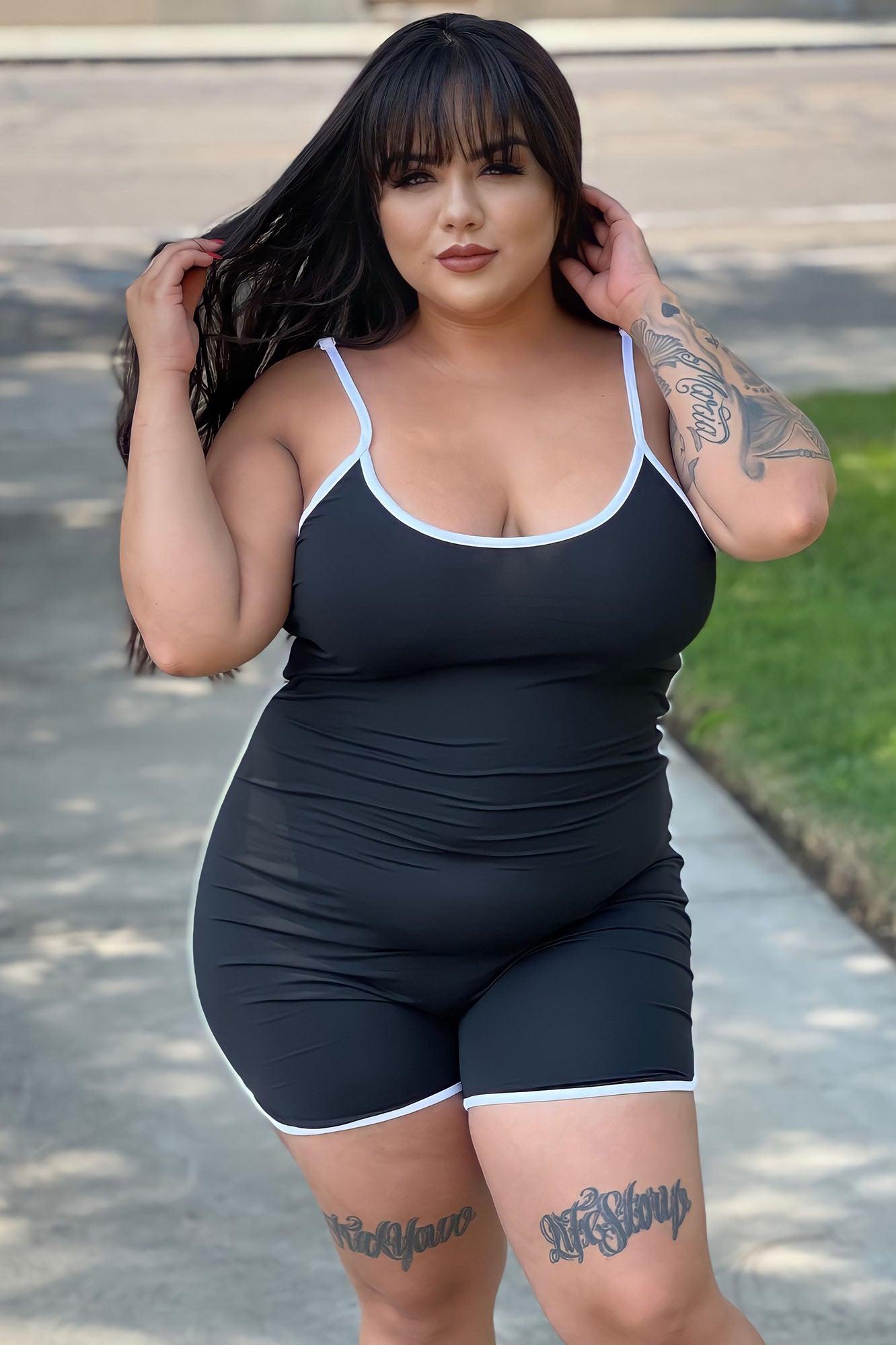 Go The Extra Mile Active Romper - Black Product Image