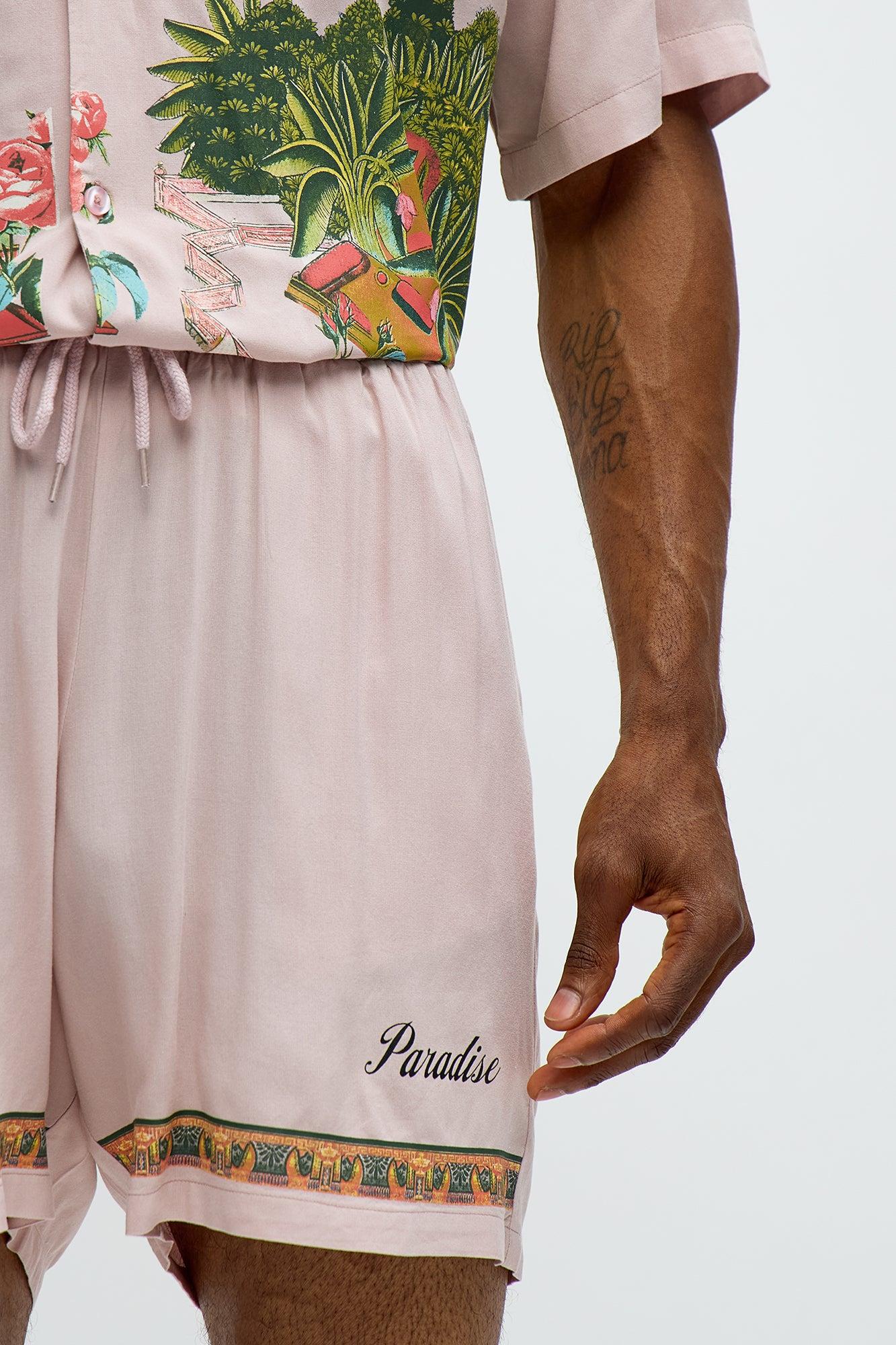 Paradise Set Relaxed Drawstring Short - Pink Male Product Image