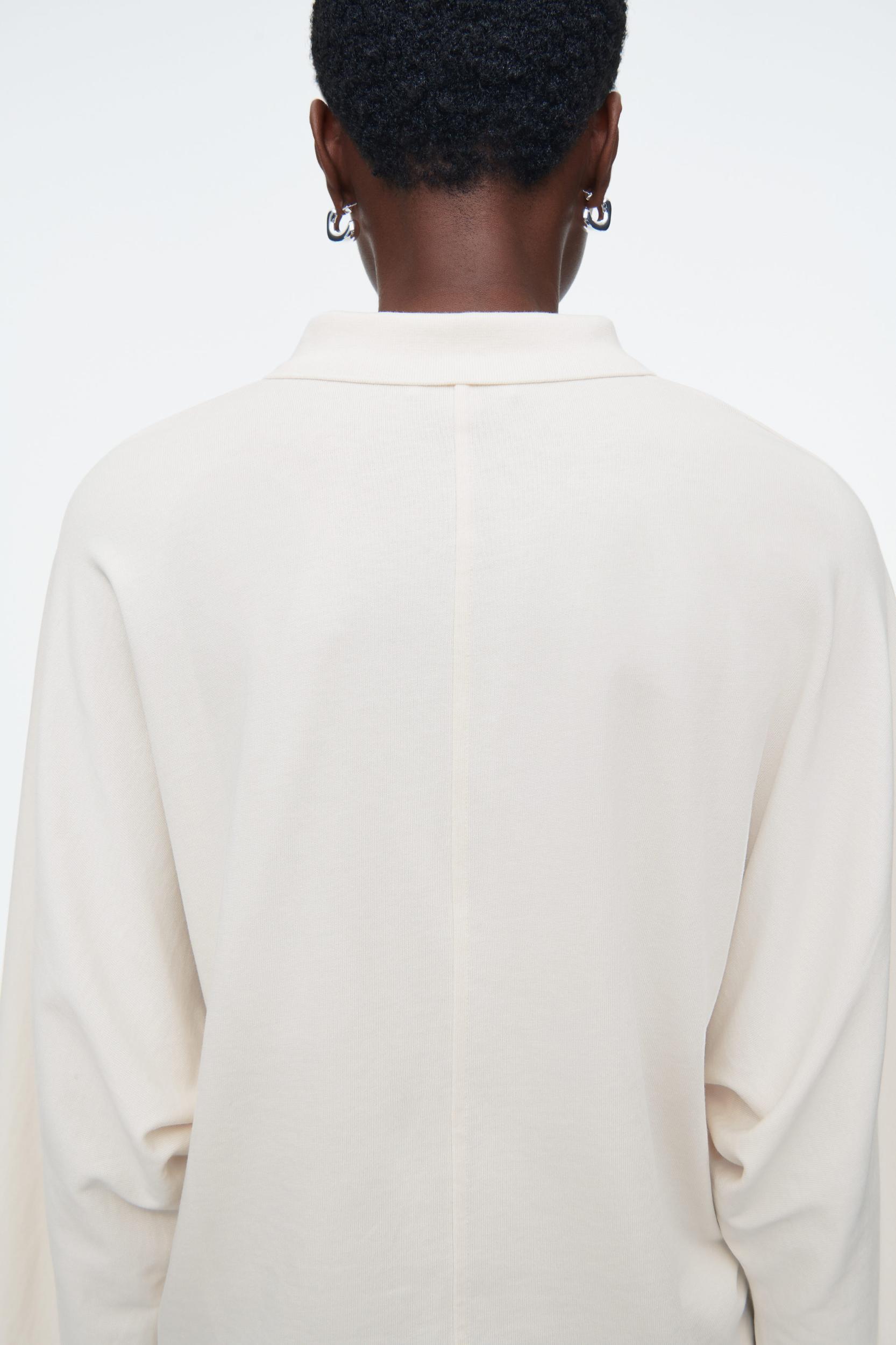 BOXY LONG-SLEEVED POLO SHIRT Product Image