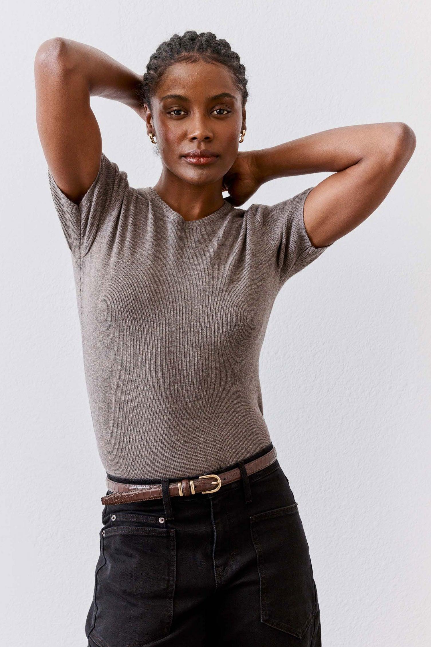 The Short Sleeve Sweater Top Product Image