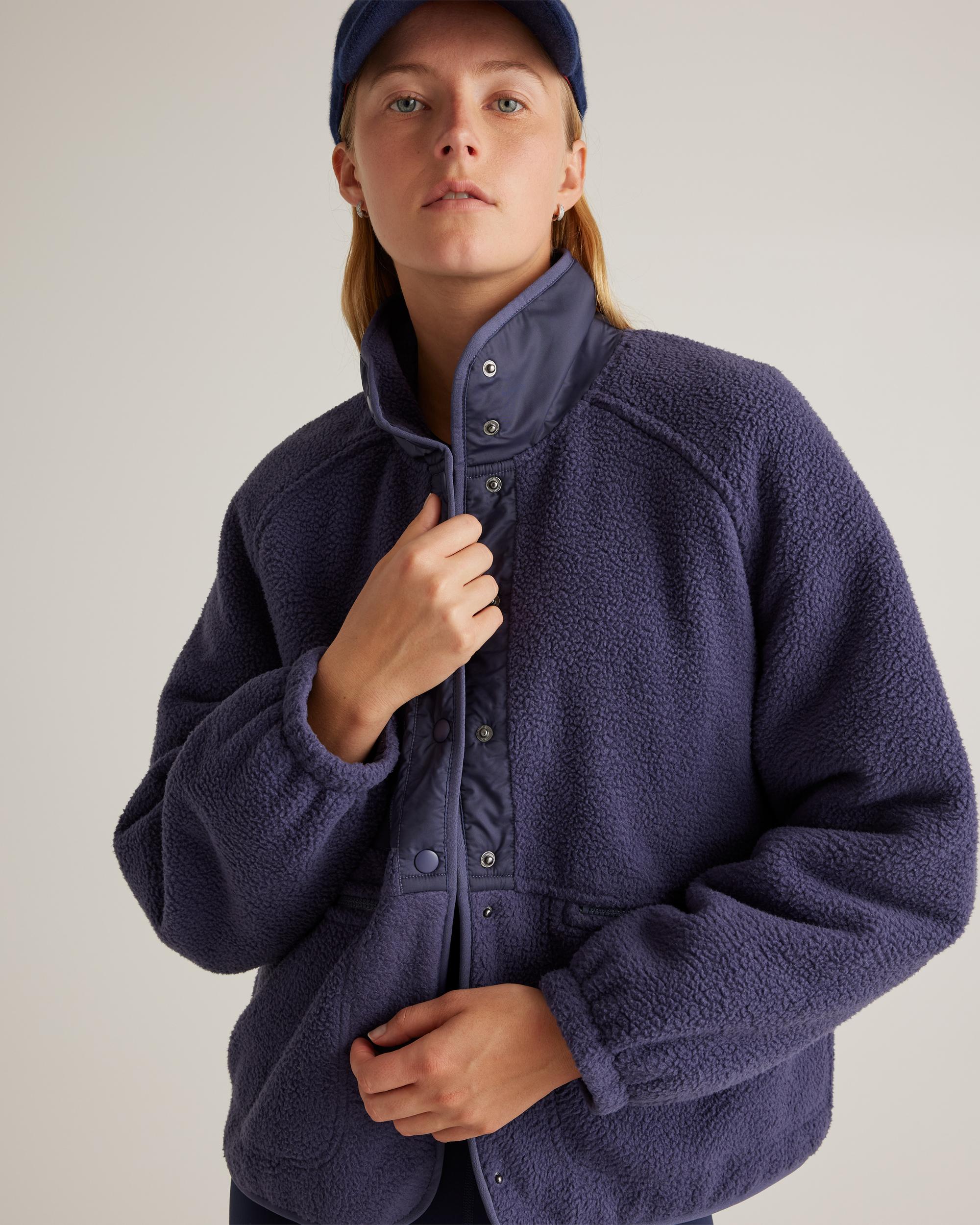Quince | Women's Sherpa Snap Front Jacket 100% Polyester Product Image