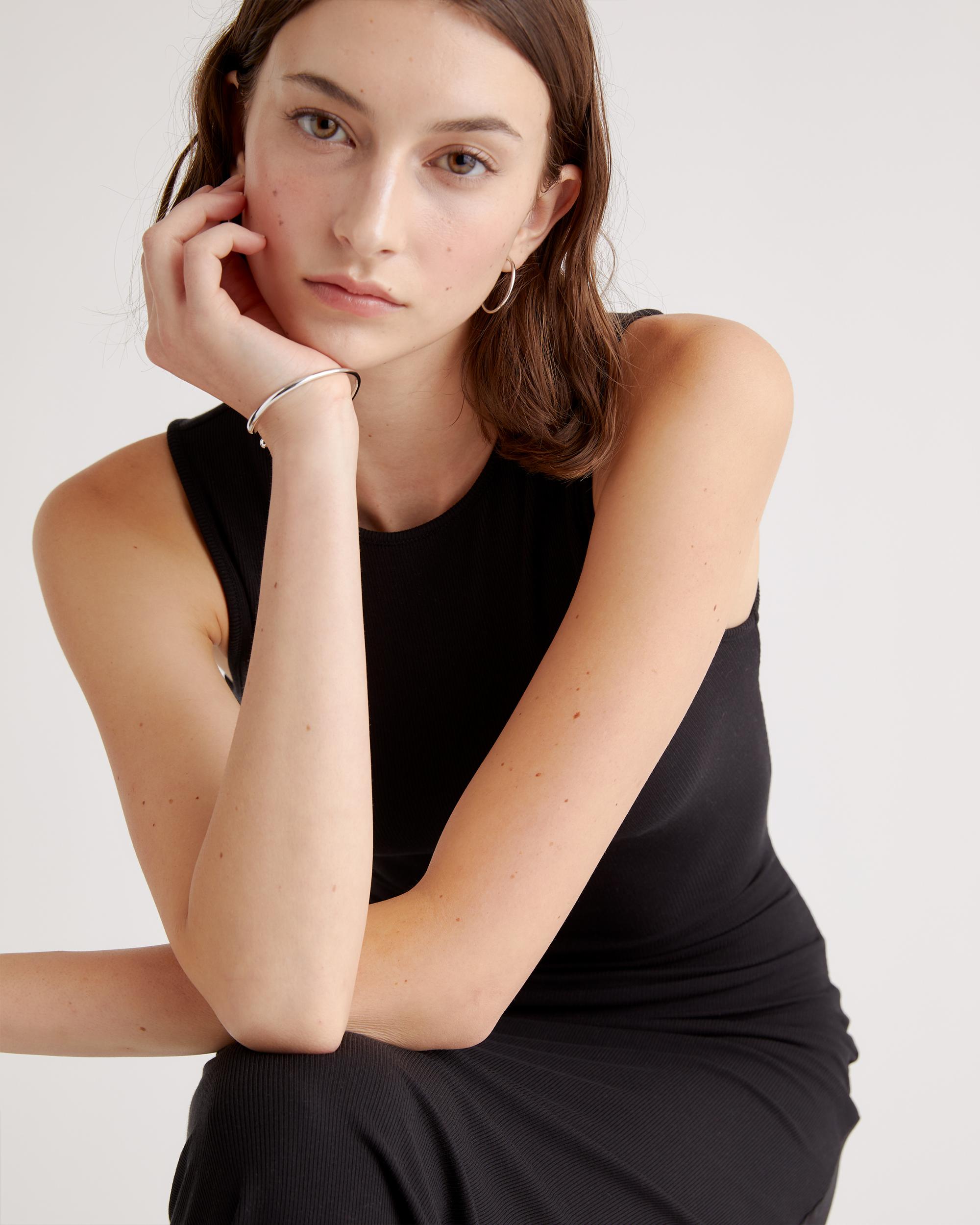 Quince | Women's Tencel Rib Knit Tank Top Midi Dress Product Image