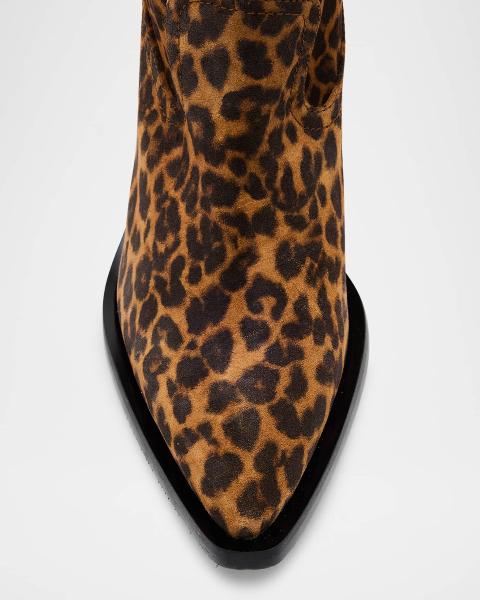 Felix Leopard-Printed Suede Western Boots Product Image