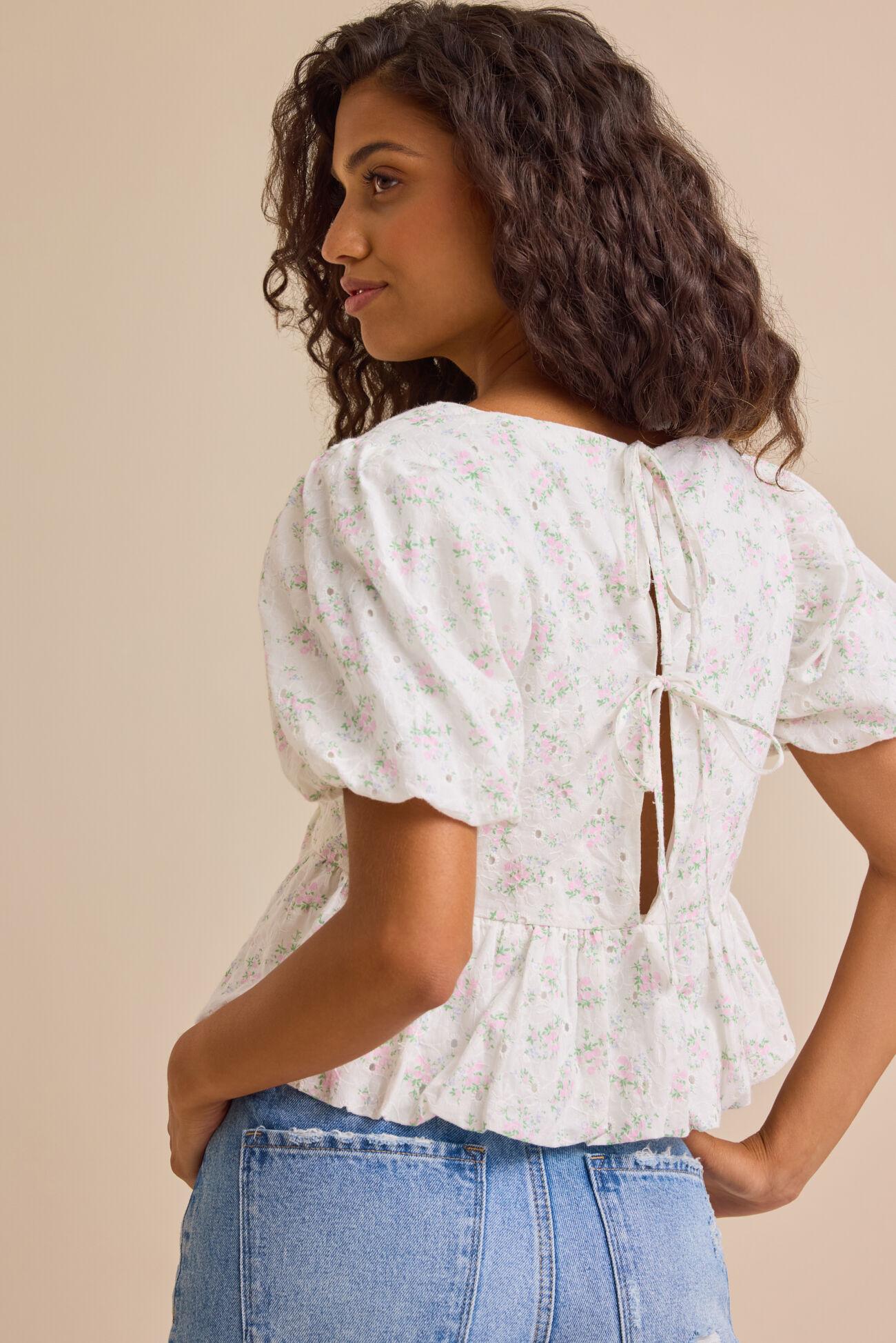 Rosalie Floral Eyelet Top Product Image