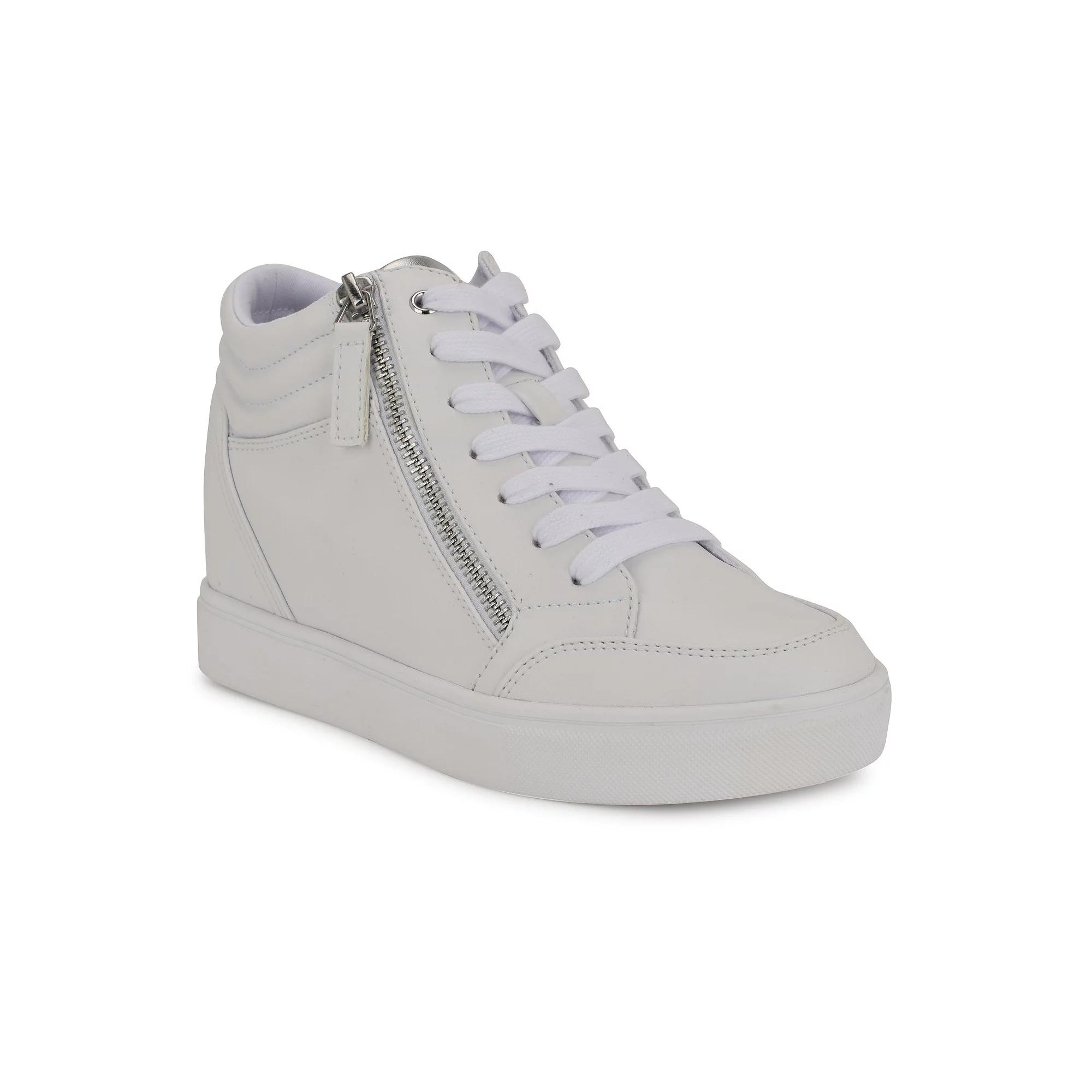 Nine West Tons Women's High Top Wedge Sneakers, Size: 8, White Product Image
