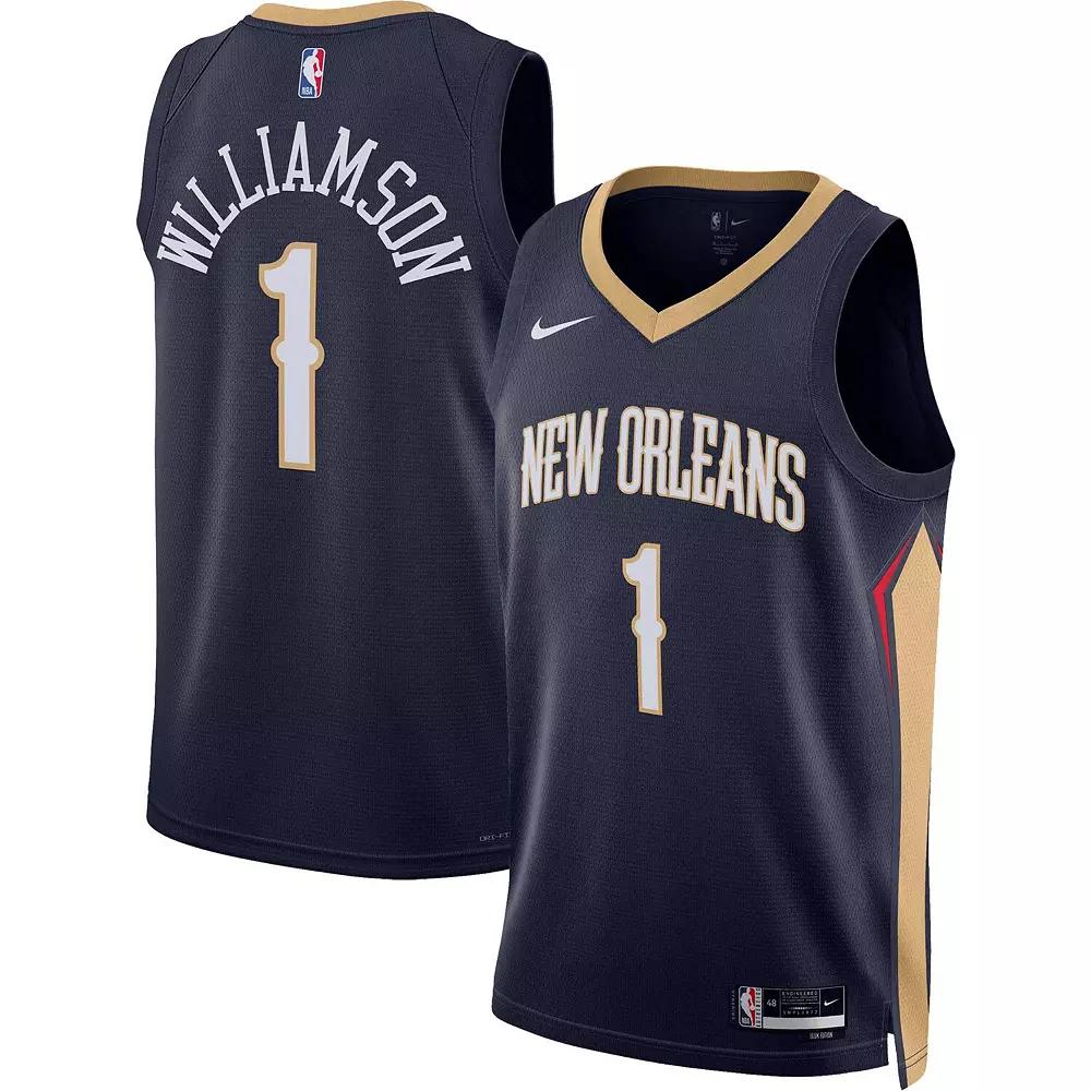 New Orleans Pelicans Icon Edition Nike Mens Dri-FIT NBA Swingman Jersey | DN2014-419 Product Image