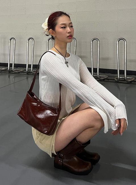 Wexley Long Sleeve Top White Product Image