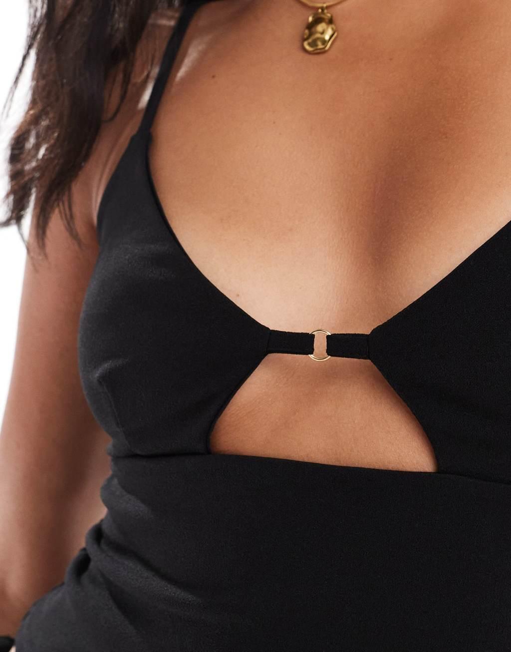 ASOS DESIGN bust cup cami top in black Product Image