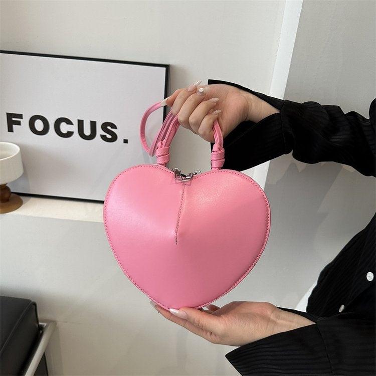 Lior Solid Color Heart Shape Shoulder Bag Product Image