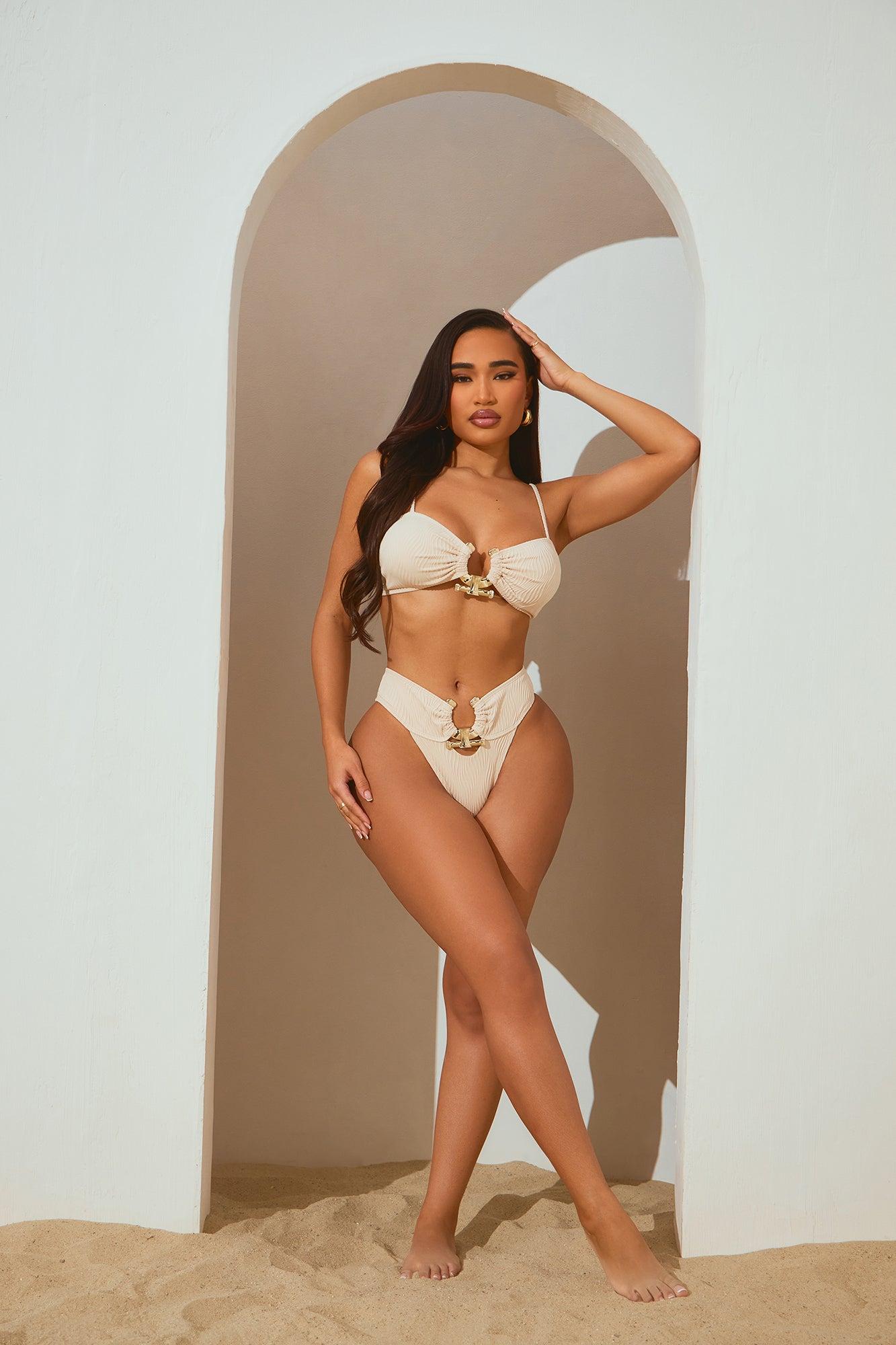 Farrah Hardware 2 Piece Bikini - Cream Product Image