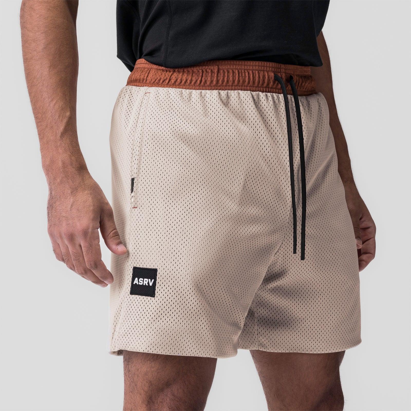 0795. SilverPlus™ Mesh Reversible Short - Rust/Beige Male Product Image