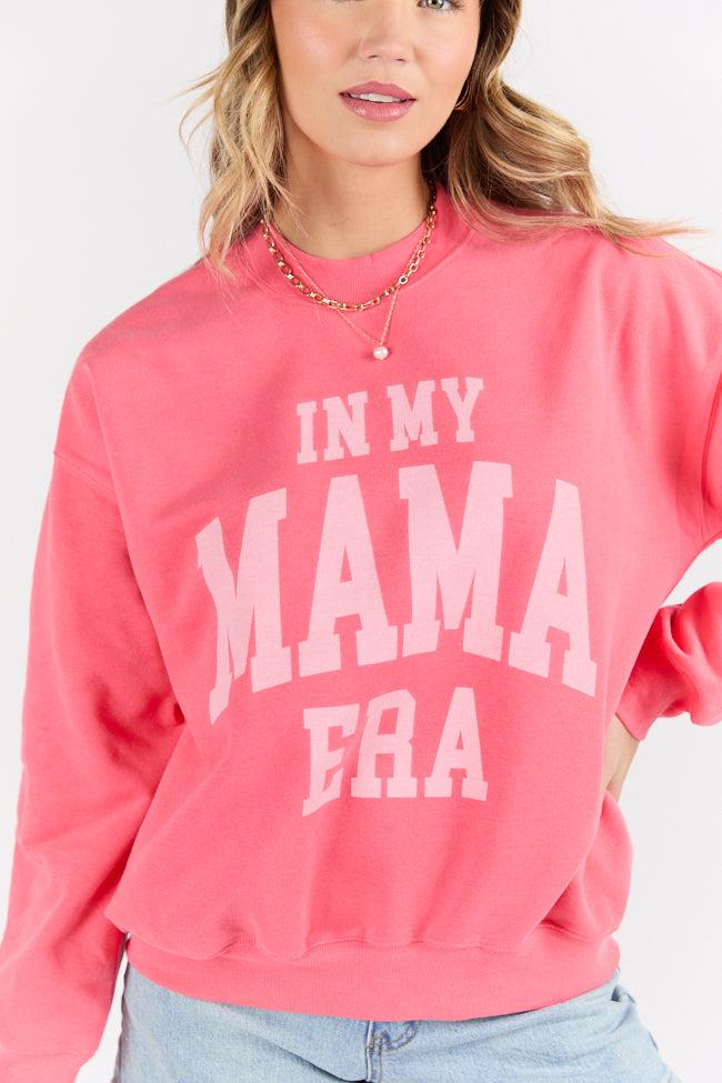 In My Mama Era Light Red Graphic Sweatshirt SALE Product Image