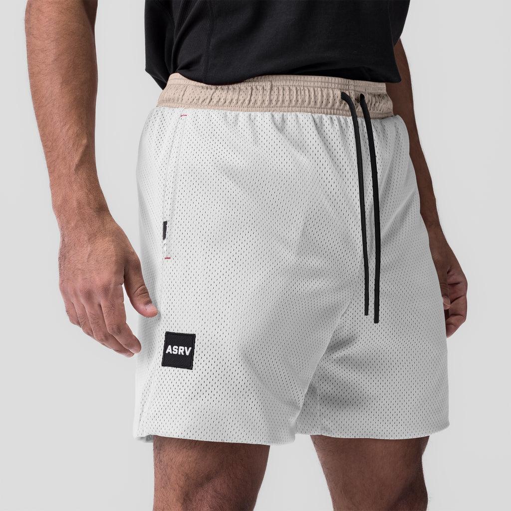 0795. SilverPlus™ Mesh Reversible Short - Beige/White Male Product Image