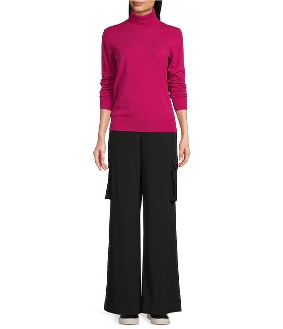 TILLEY Stretch Merino Wool Blend Turtleneck Long Sleeve Sweater Product Image