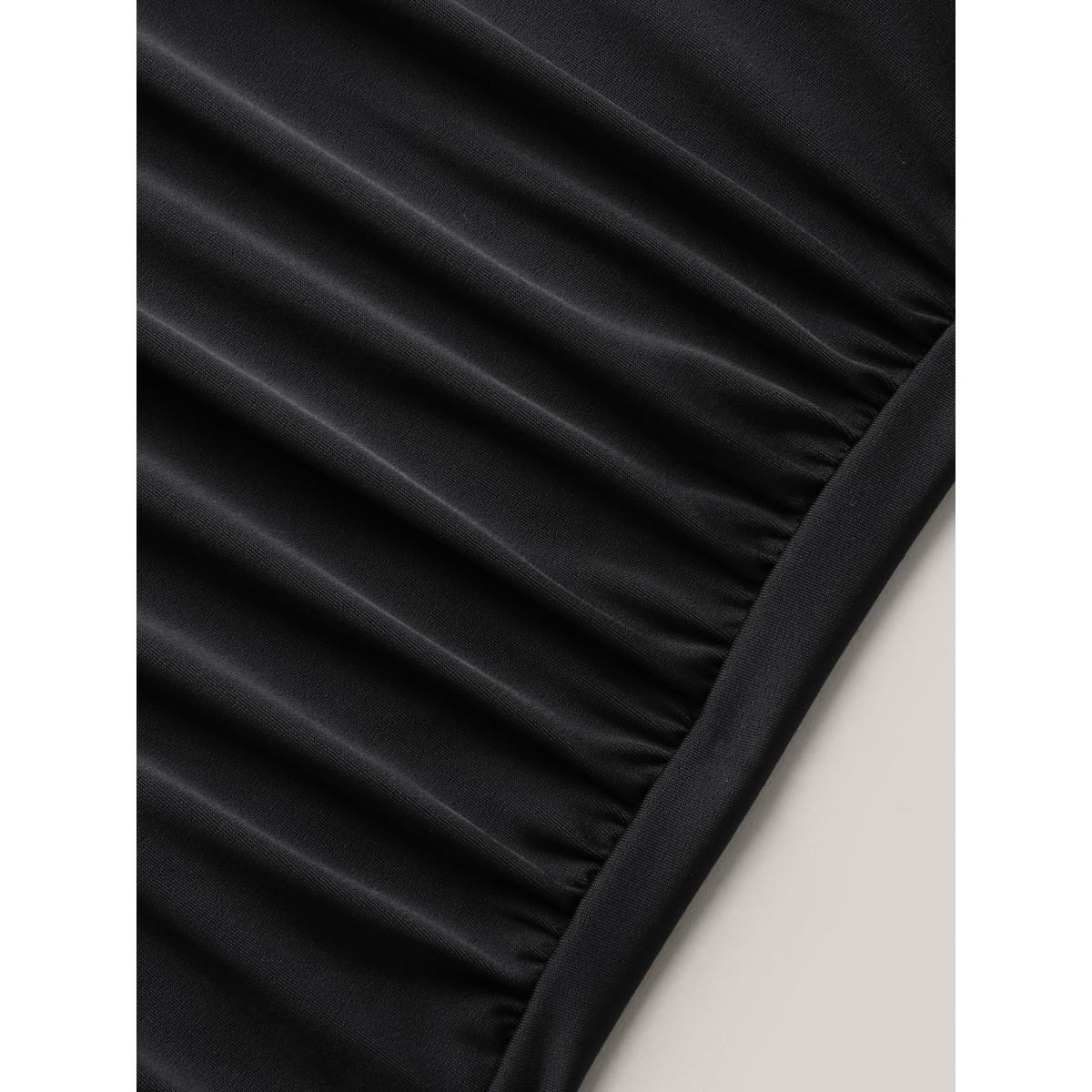 Plus Size Twisted Front Color Contrast One-Piece Swimsuit Women's Swimwear DarkBlue Beach Curve Bathing Suits High stretch One Pieces BloomChic 30/6X Product Image