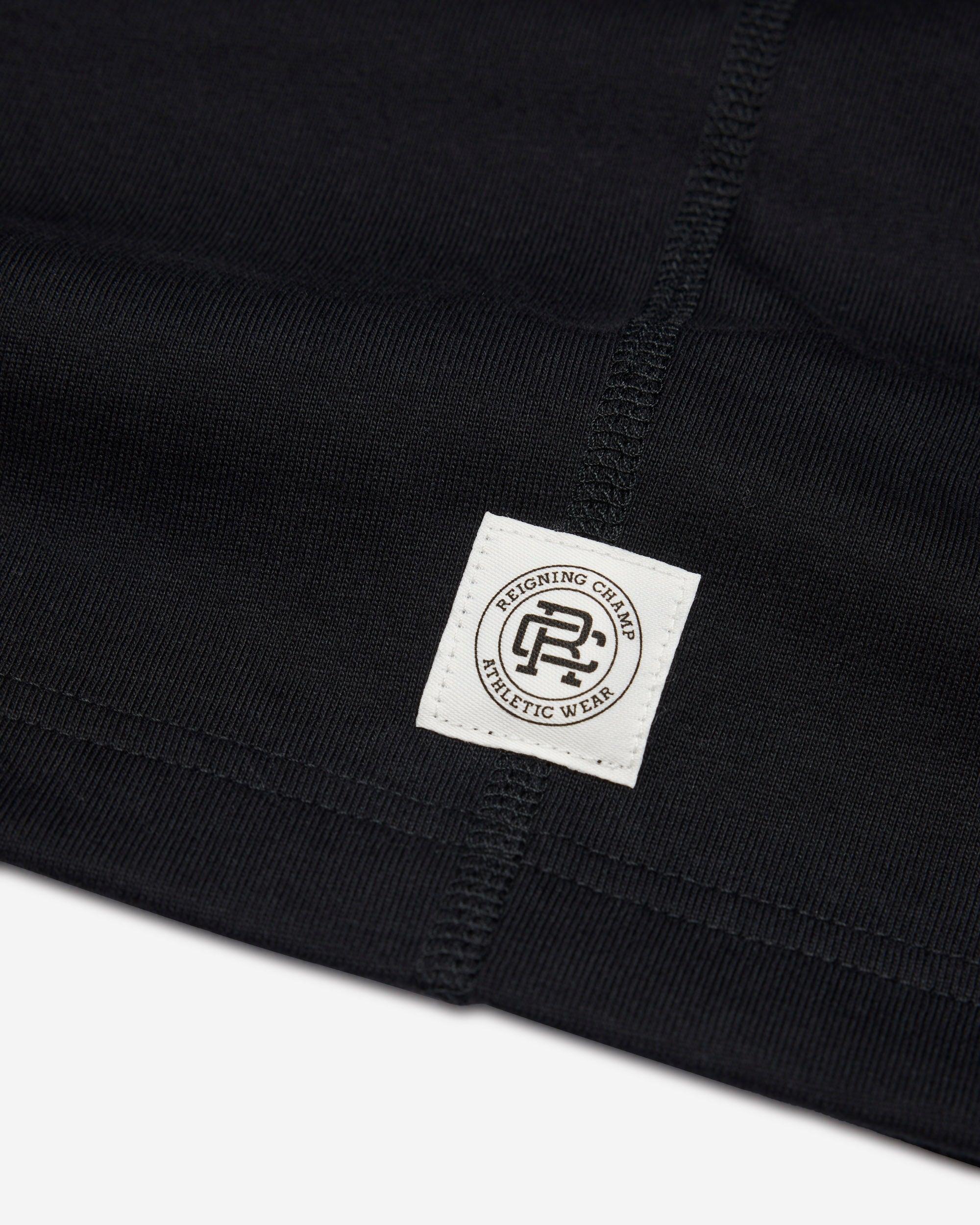 HEAVYWEIGHT COTTON MENS RELAXED CROPPED CREW NECK T-SHIRT | RAVEN Product Image