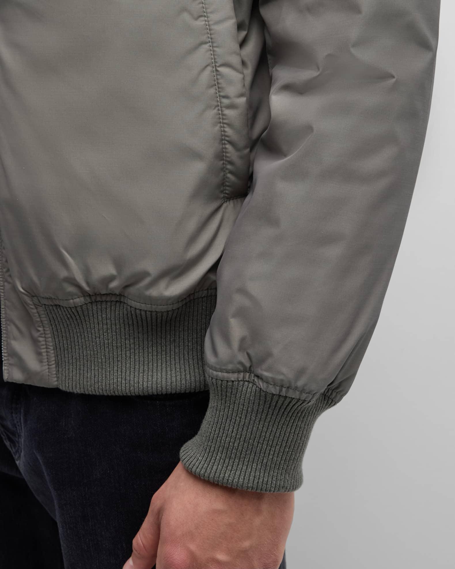 Men's Nylon-Silk Full-Zip Bomber Jacket Product Image