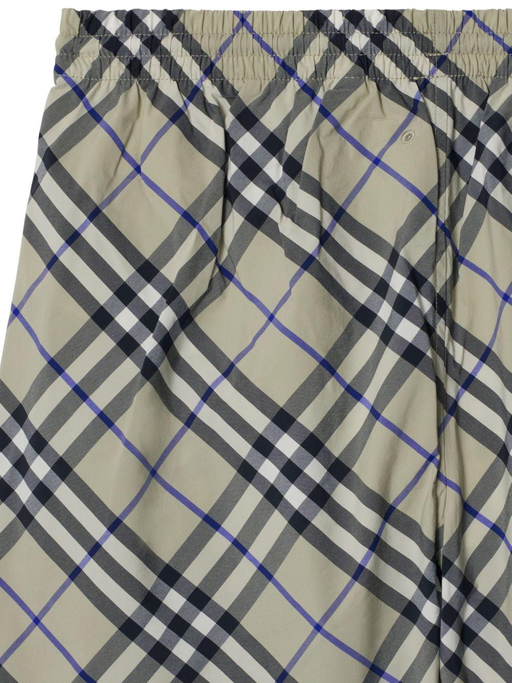 checked drawstring-waist swim shorts Product Image