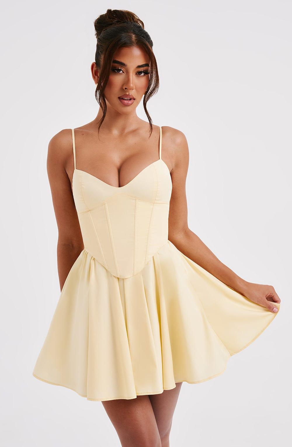 Analeigh Mini Dress - Lemon Product Image