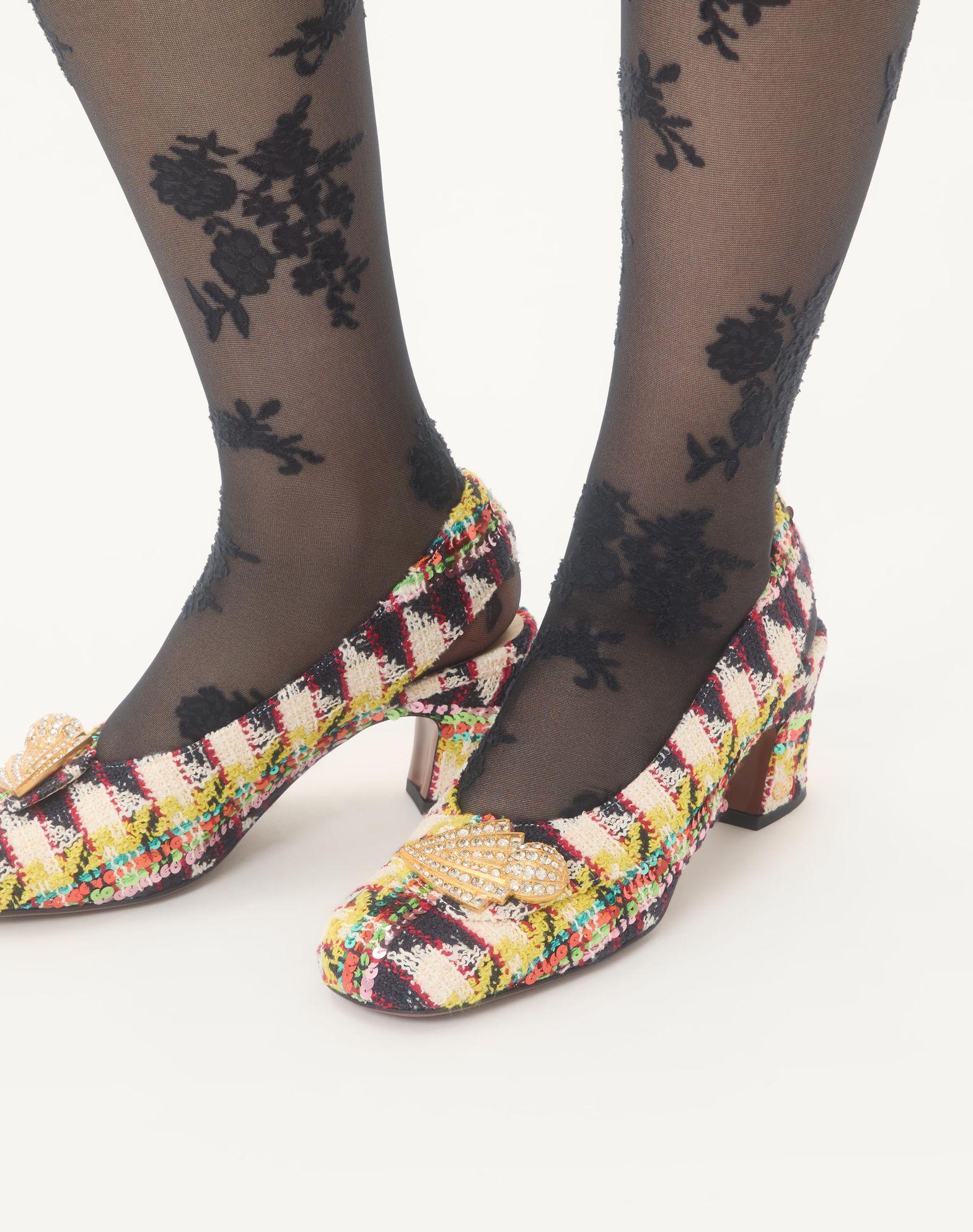 Adamantine Slingback Pumps In Tweed 60Mm Product Image