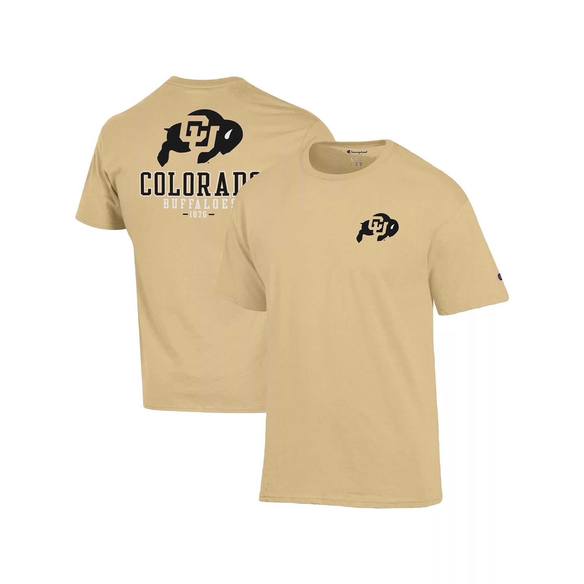 Men's Champion Gold Colorado Buffaloes Team Stack 2-Hit T-Shirt, Size: 2XL Product Image