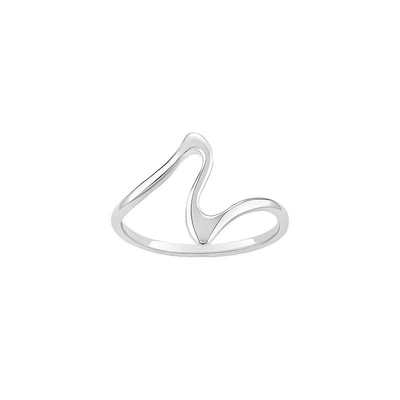 PRIMROSE Sterling Silver Polished Swirl Band Ring, Women's,  Product Image