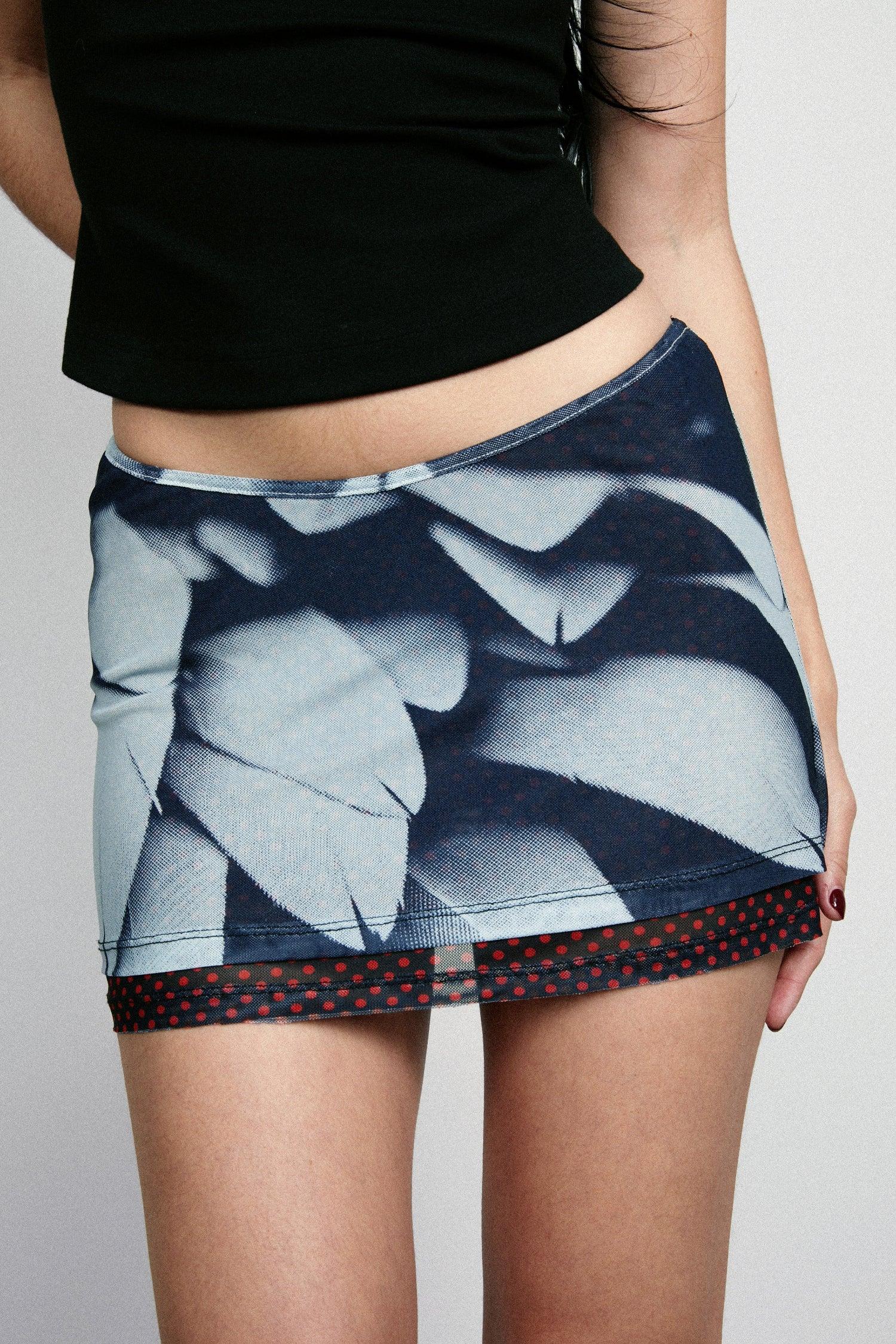 ELEKTRA SKIRT - FEATHER POLKA DOT Product Image