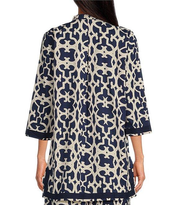 Ro's Garden Nico Printed Woven Tie Waist Wide Leg Pants Product Image