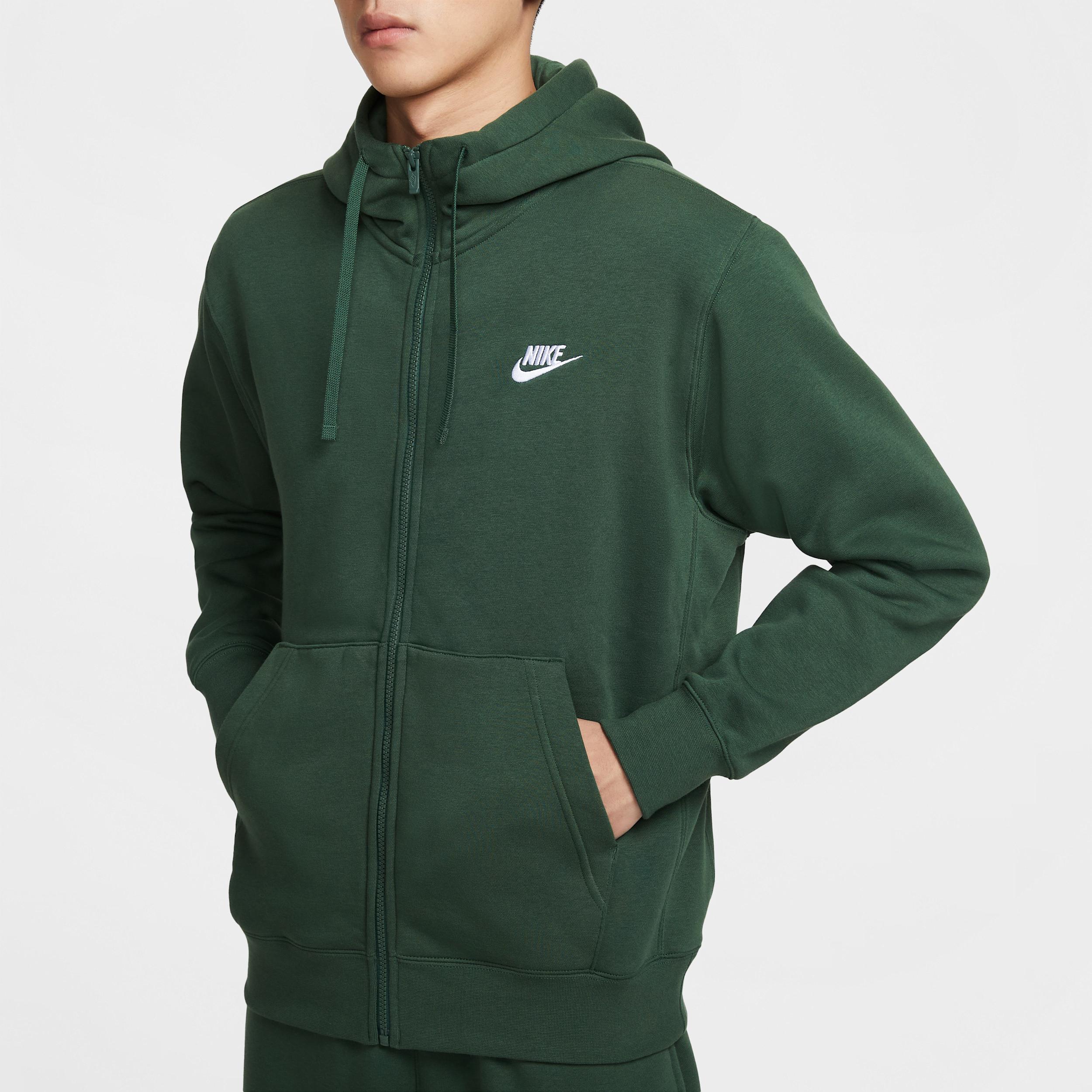 Mens Nike Sportswear Club Fleece Full-Zip Hoodie | BV2645-323 Product Image